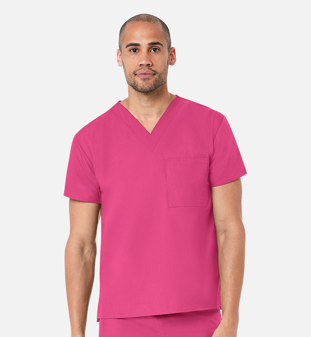 Core 1006 Unisex V-Neck Top Hot Pink