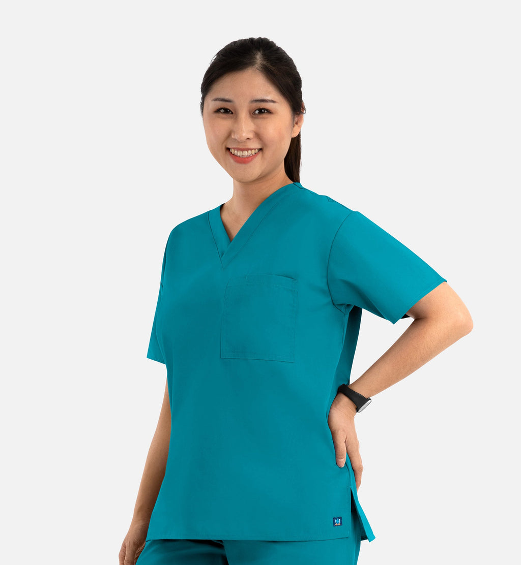 Core 1006 Unisex V-Neck Top Teal