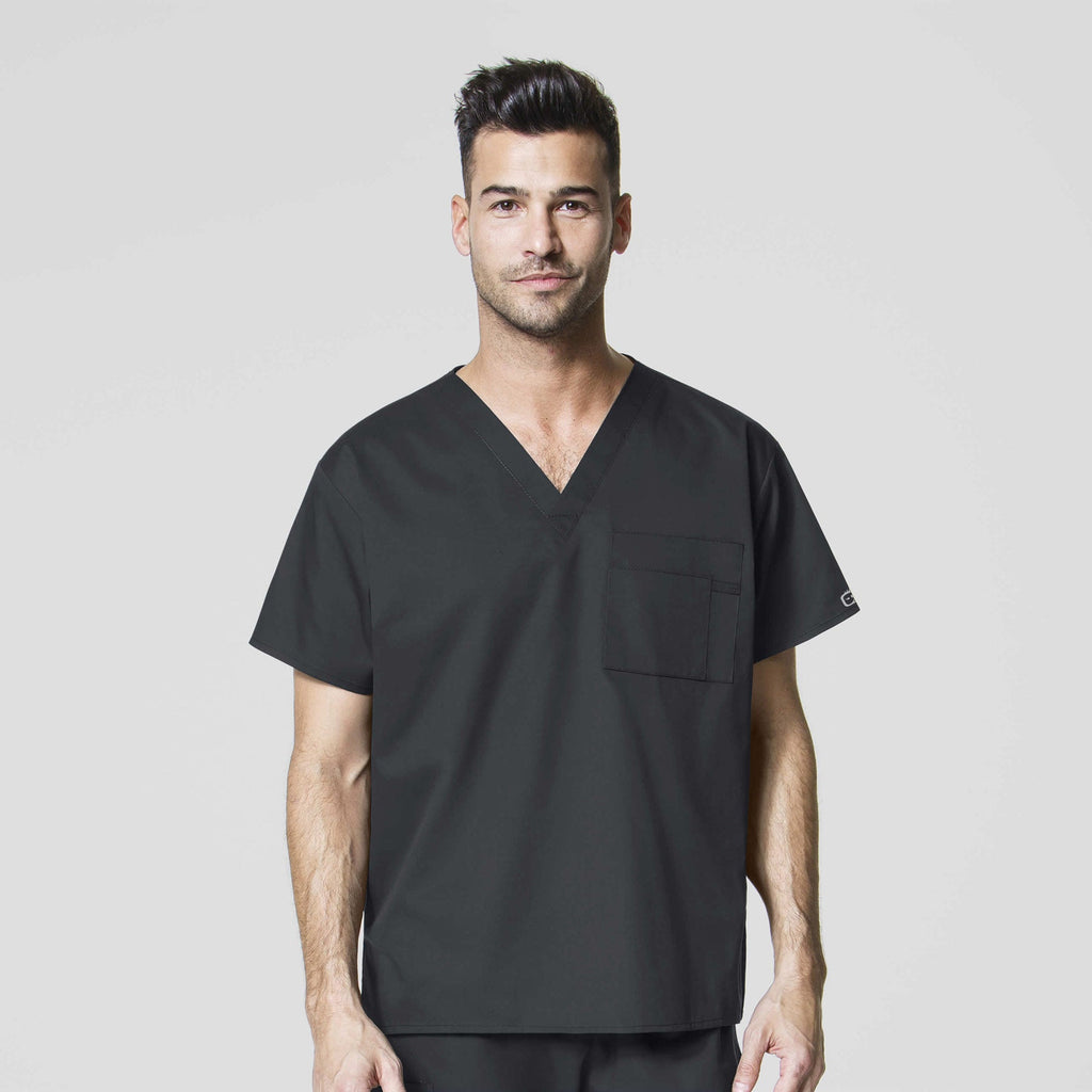 WonderWORK 100 Unisex V-Neck Scrub Top Pewter