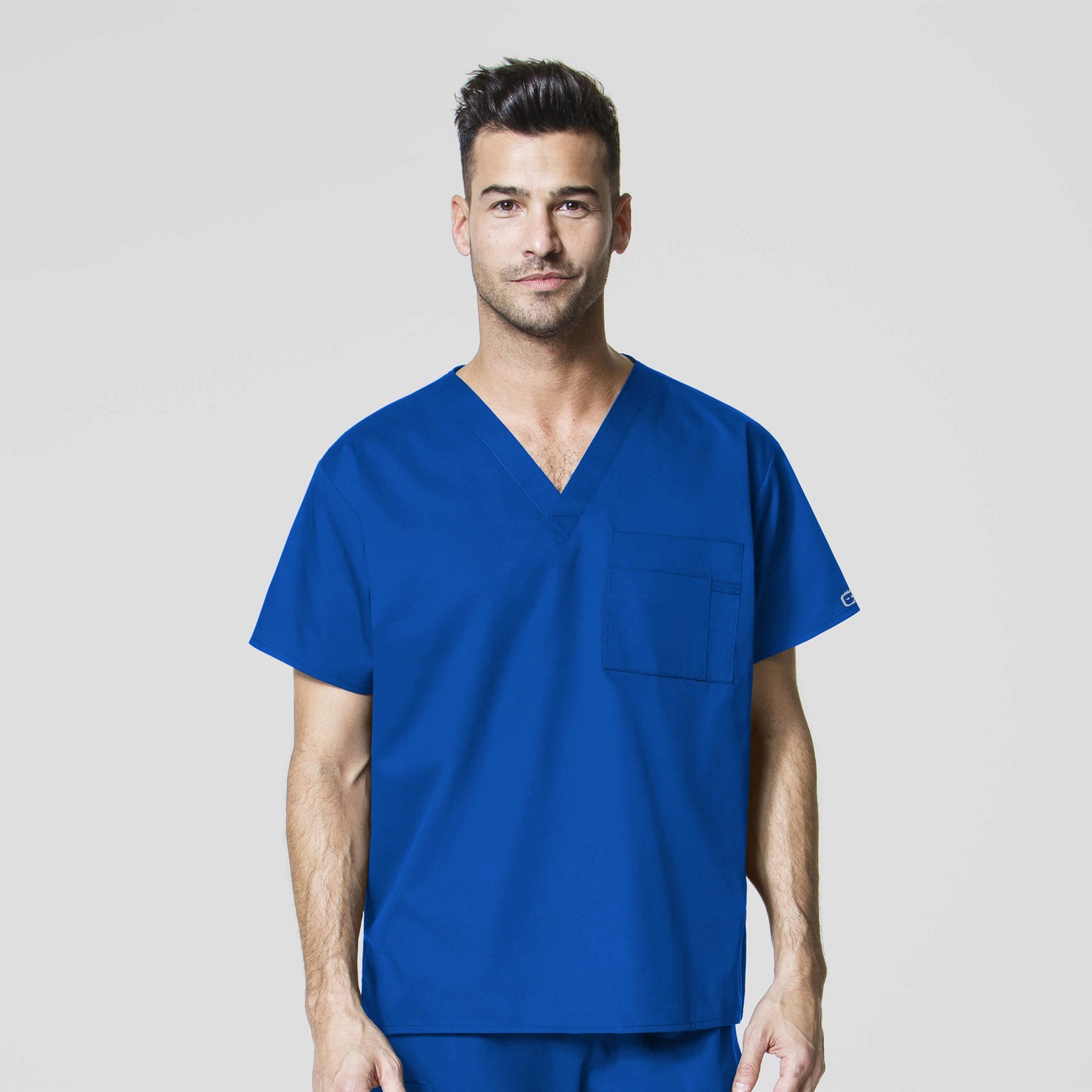 WonderWORK 100 Unisex V-Neck Scrub Top Royal