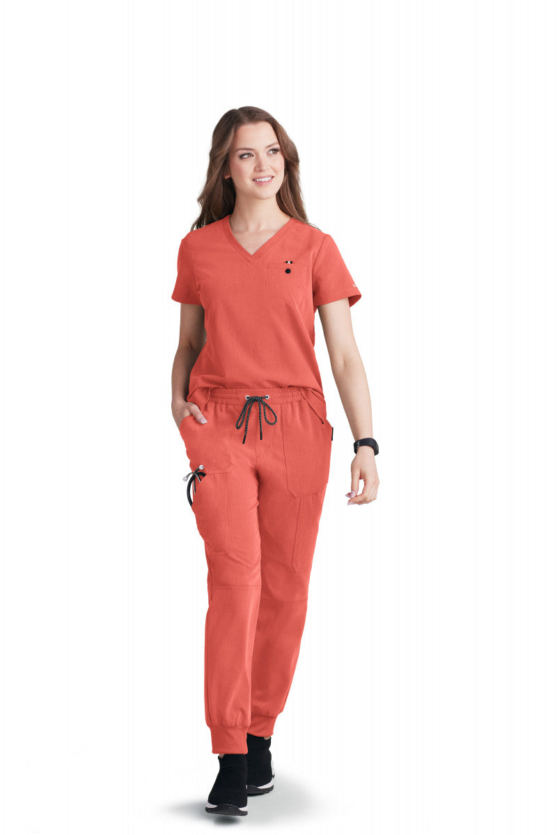 Next Gen 1010 Ready to Work Top Heather Coral – Affordable Uniforms