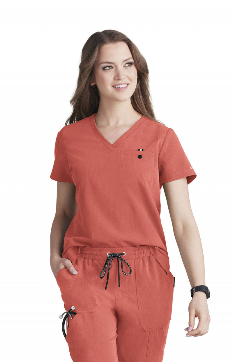 Next Gen 1010 Ready to Work Top Heather Coral