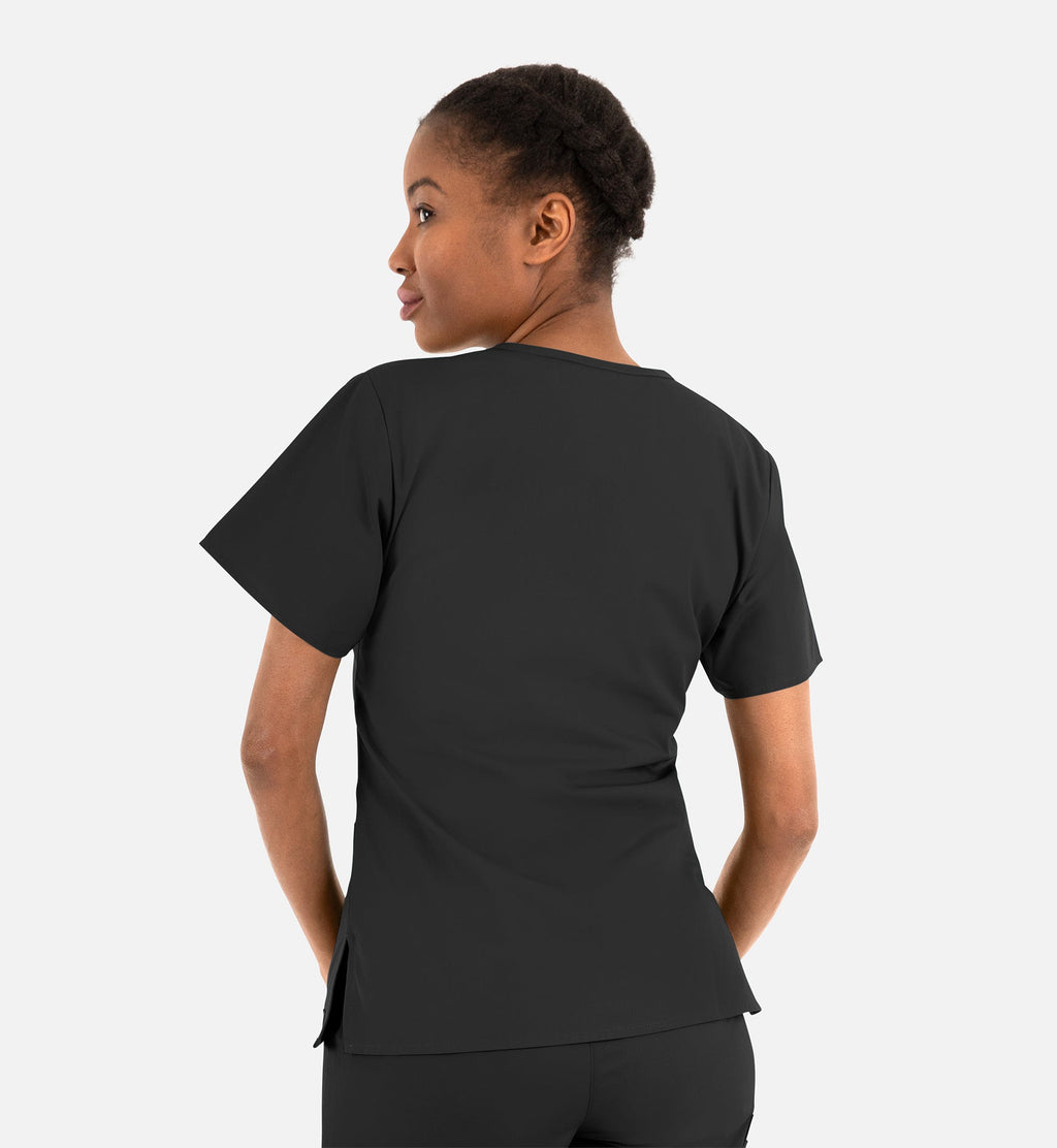 Core 1016 Women's Classic V-Neck Top Black