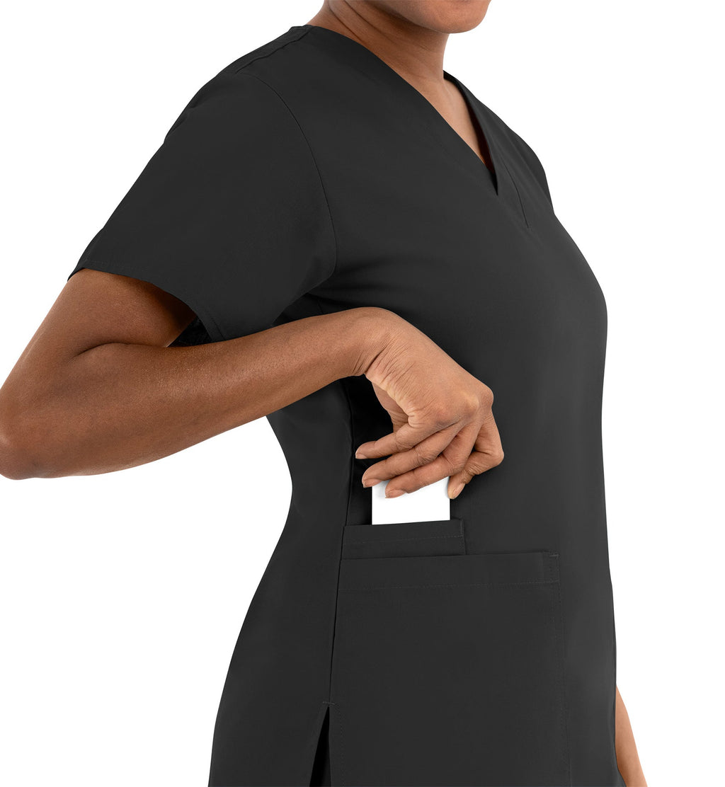 Core 1016 Women's Classic V-Neck Top Black