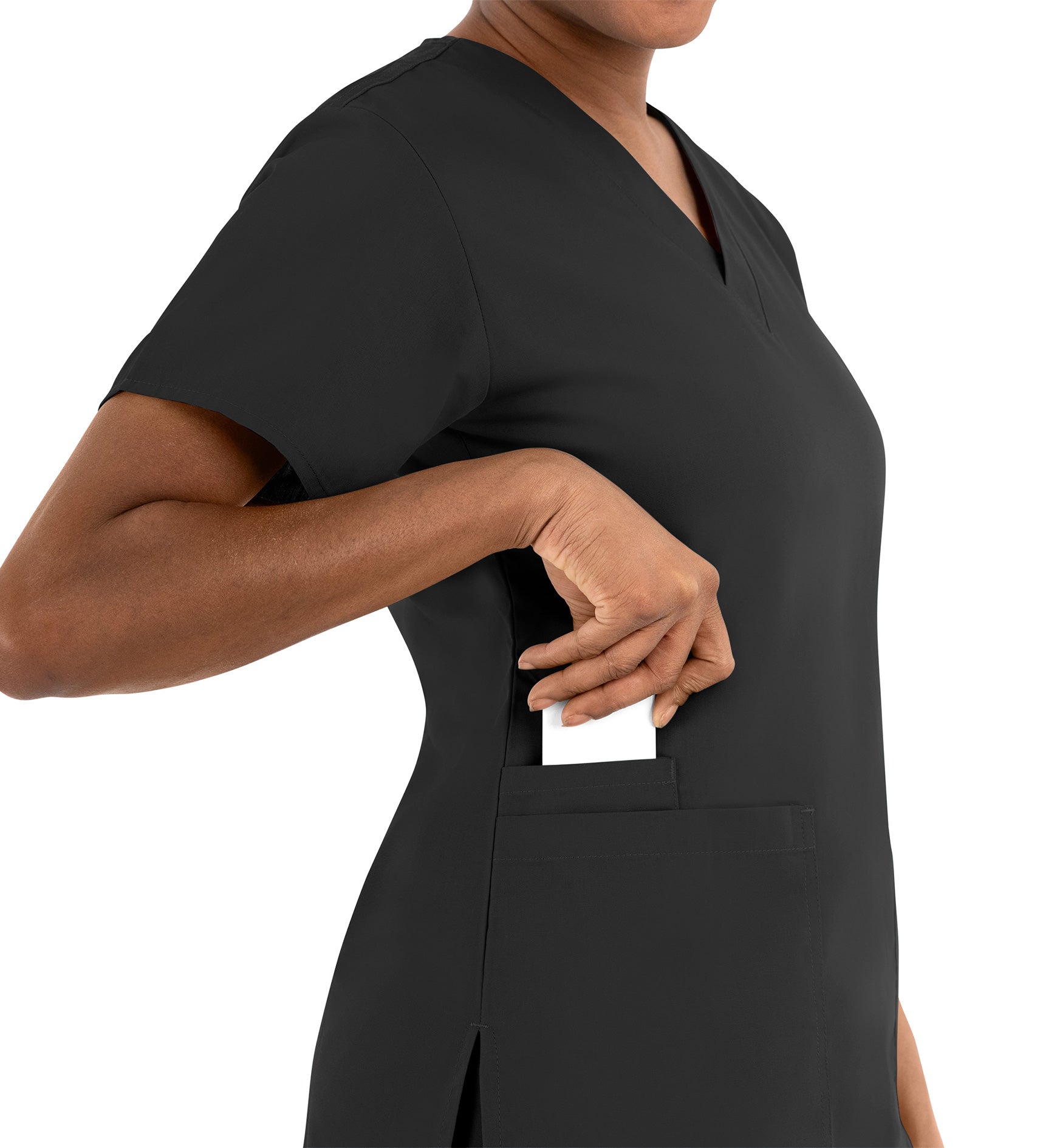 Core 1016 Women's Classic V-Neck Top Black