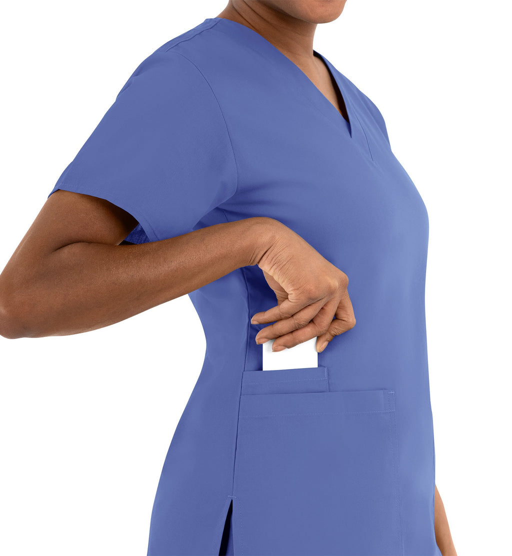 Core 1016 Women's Classic V-Neck Top Ceil Blue