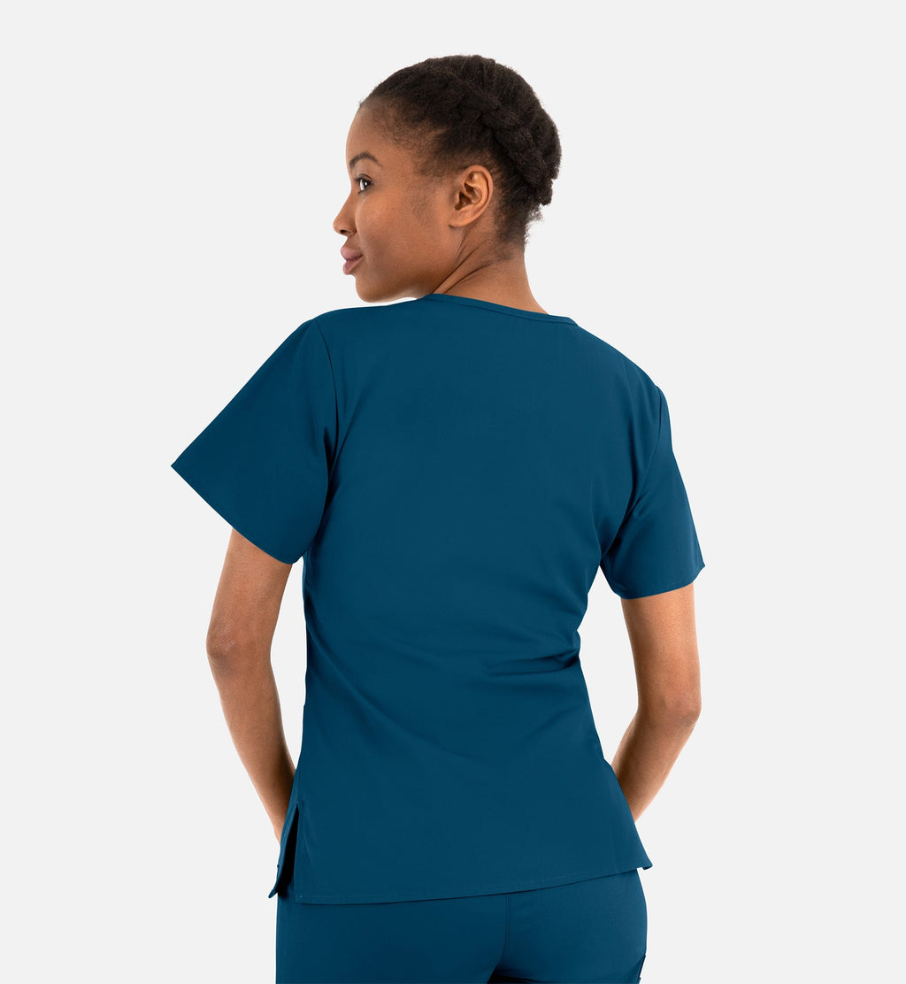 Core 1016 Women's Classic V-Neck Top Caribbean Blue