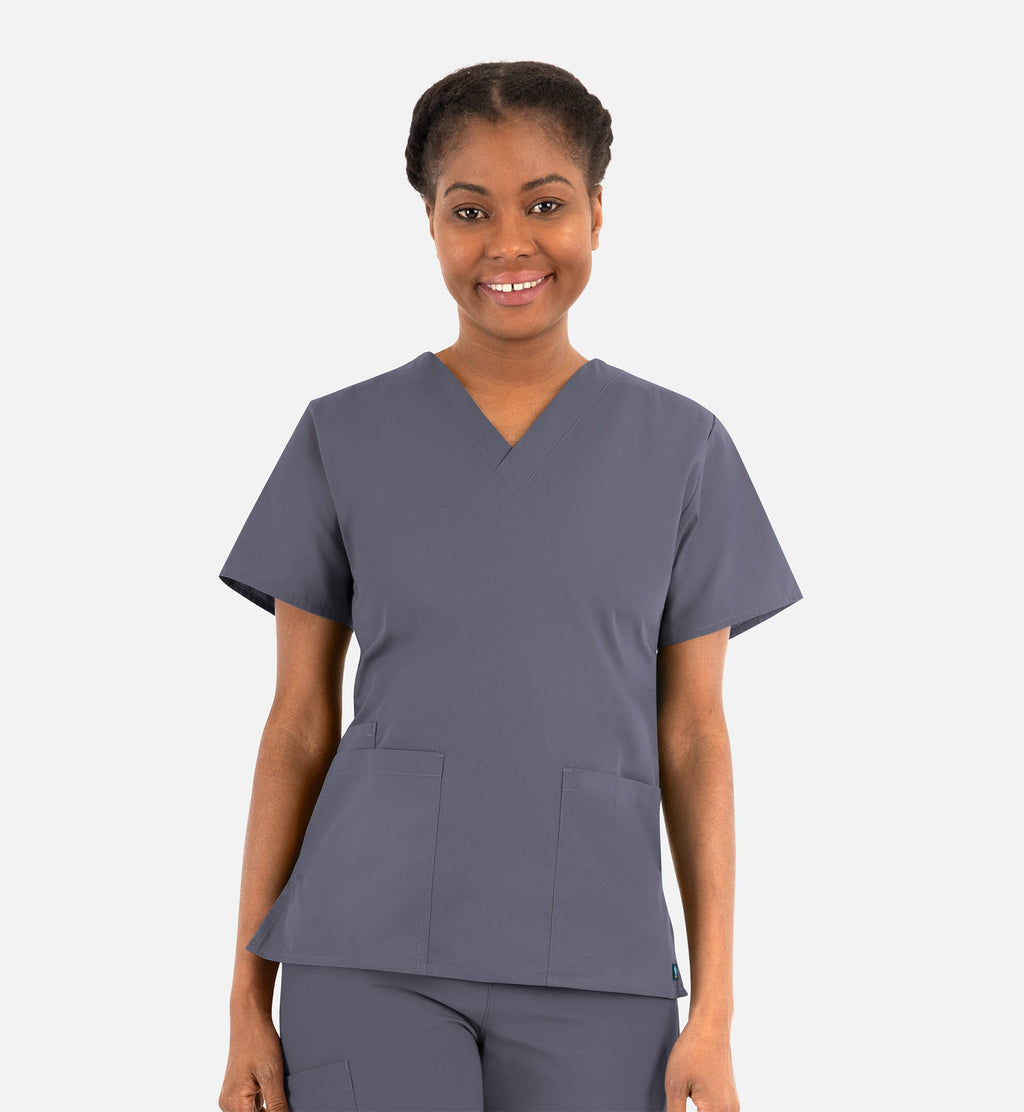 Core 1016 Women's Classic V-Neck Top Pewter