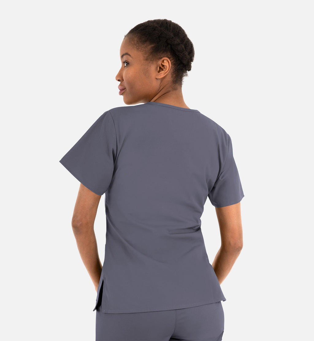 Core 1016 Women's Classic V-Neck Top Pewter