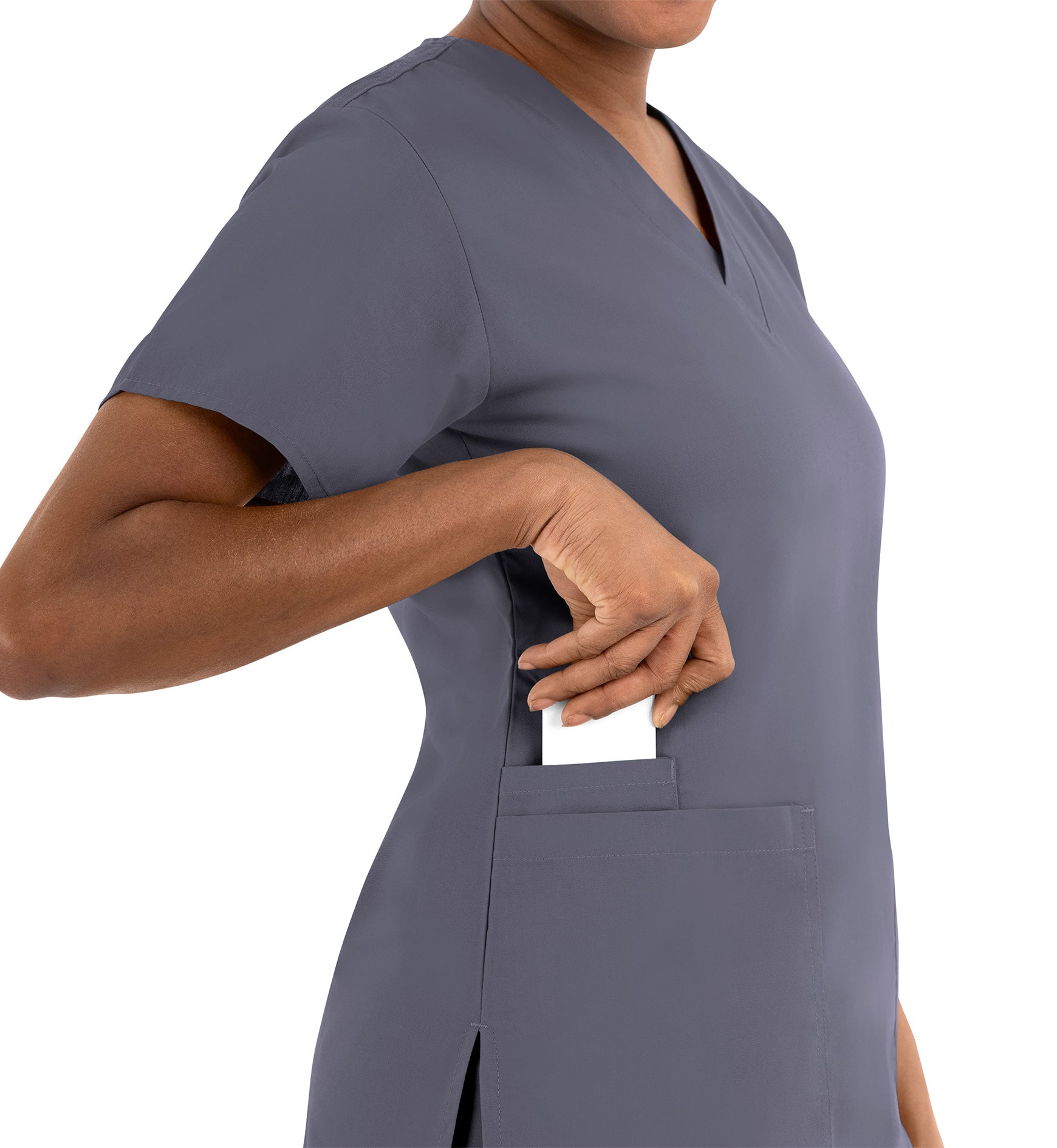 Core 1016 Women's Classic V-Neck Top Pewter