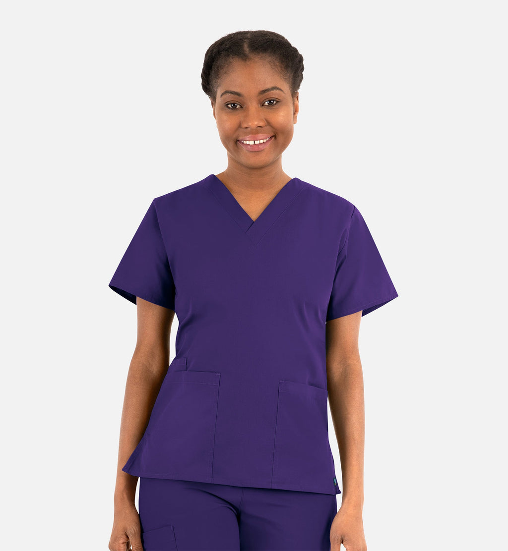 Core 1016 Women's Classic V-Neck Top Purple
