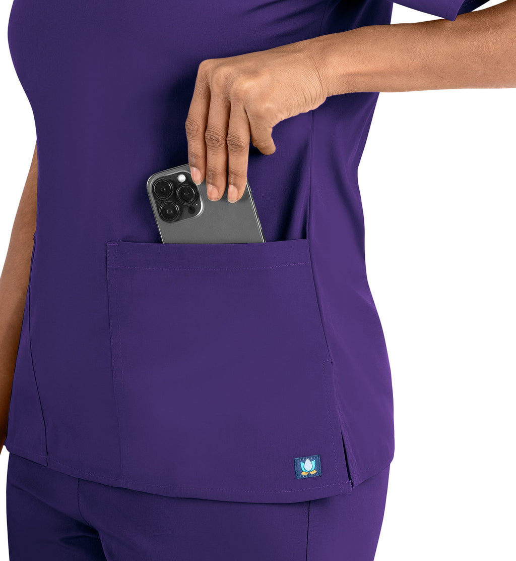 Core 1016 Women's Classic V-Neck Top Purple