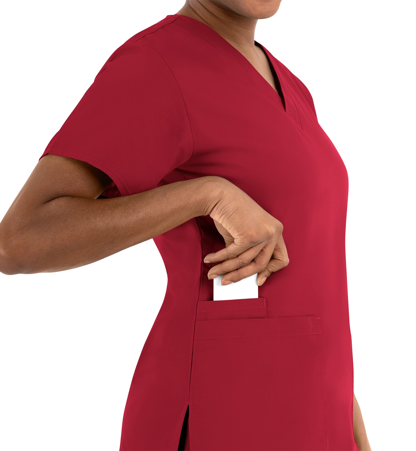 Core 1016 Women's Classic V-Neck Top Red