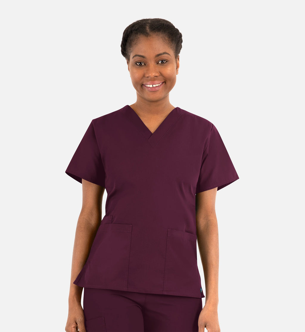 Core 1016 Women's Classic V-Neck Top Wine