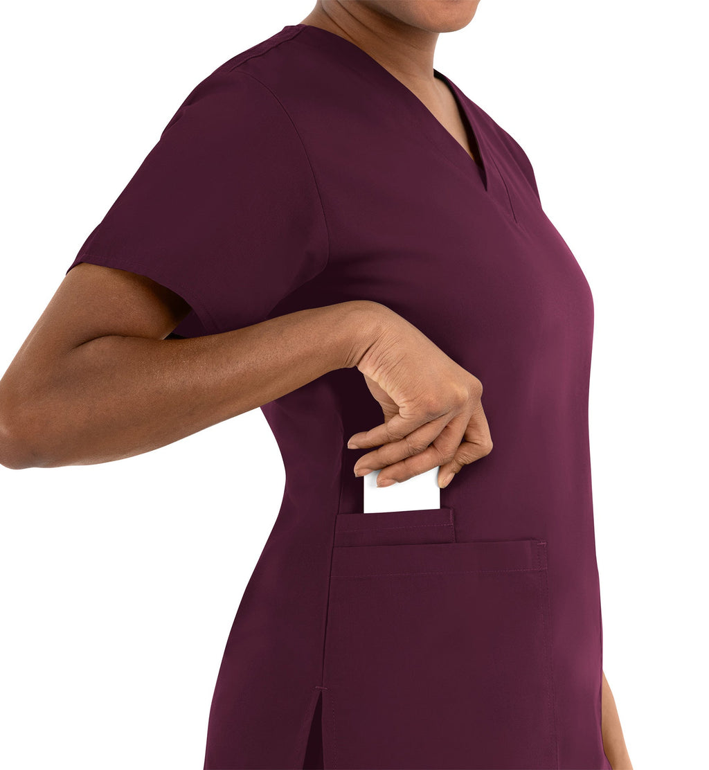 Core 1016 Women's Classic V-Neck Top Wine