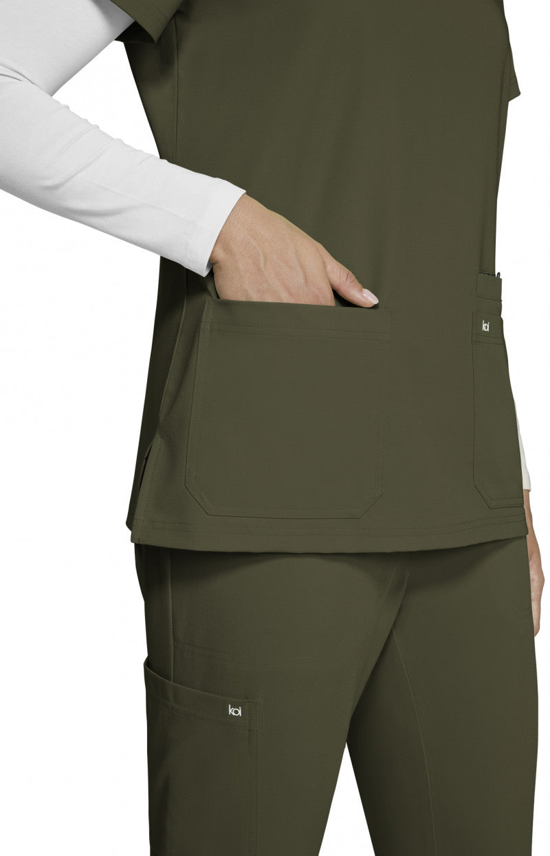 Next Gen 1019 Hustle and Heart Top Olive Green