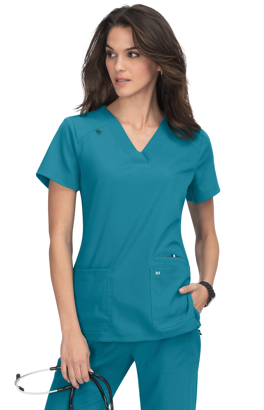 Next Gen 1019 Hustle and Heart Scrub Top Teal