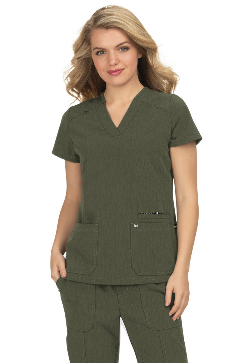 Next Gen 1019 Hustle and Heart Top Heather Olive