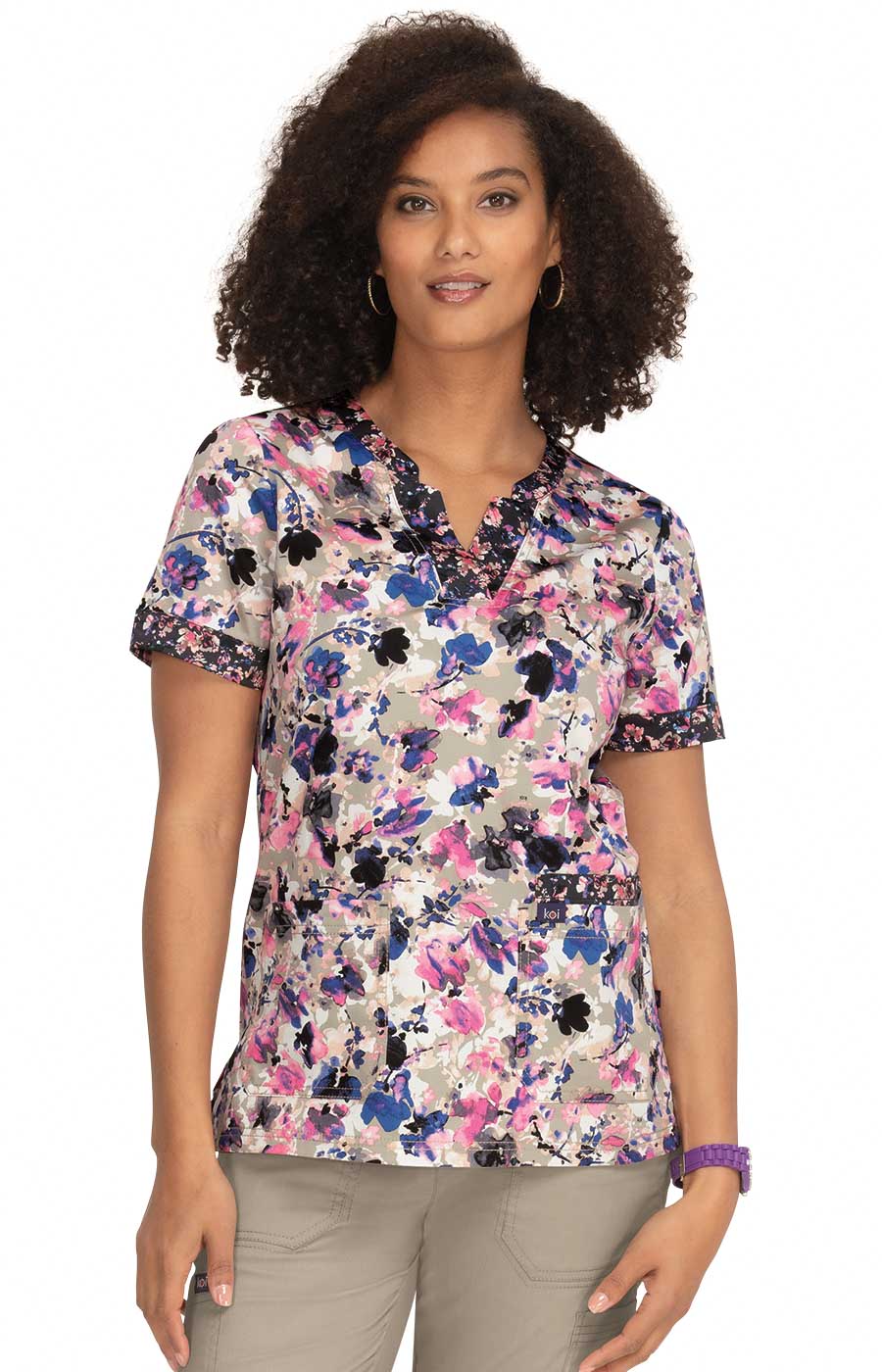 Stretch 1070PR Elena Top Watercolor Petals