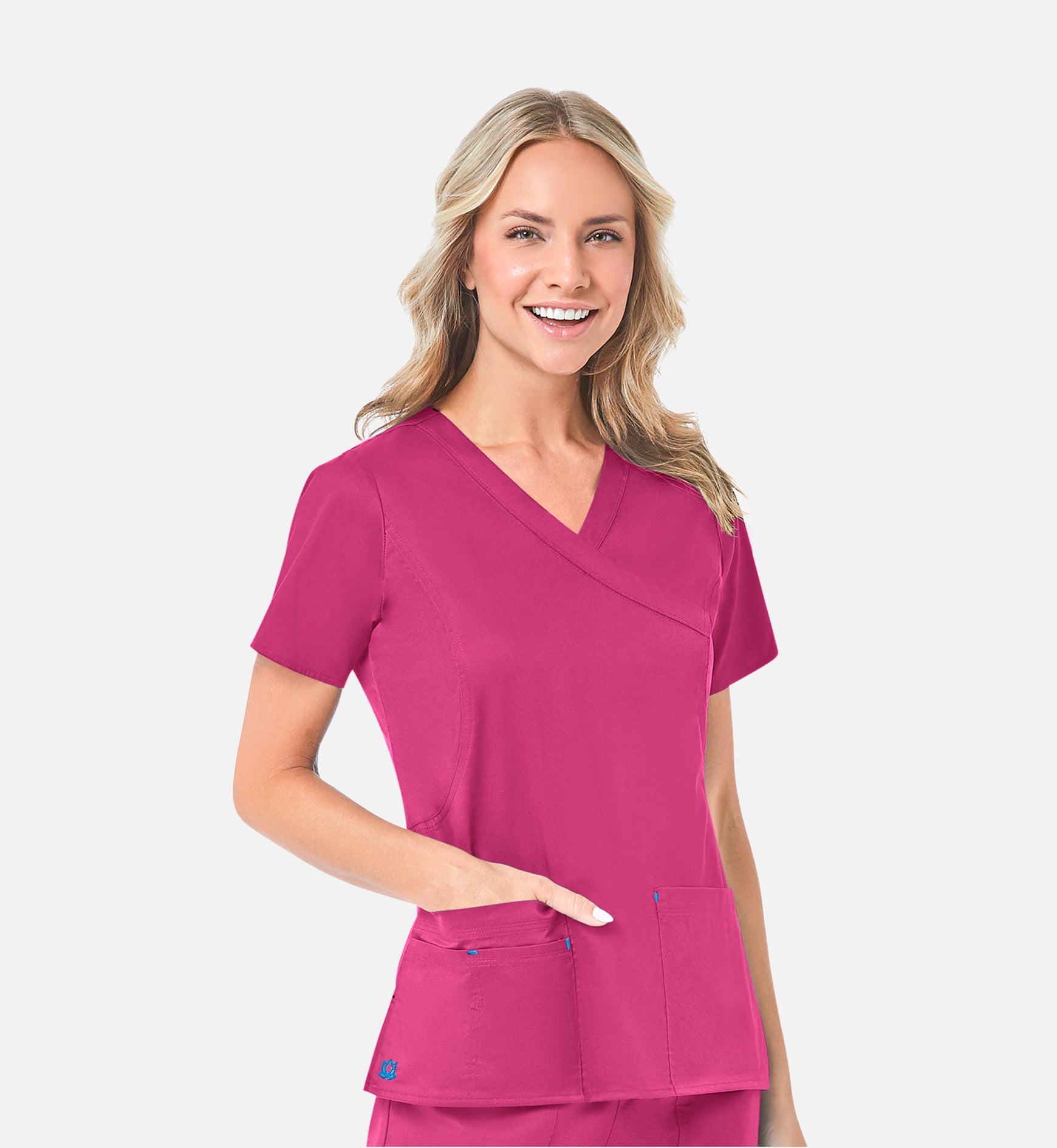 Blossom 1102 Mock Wrap Top Passion Pink
