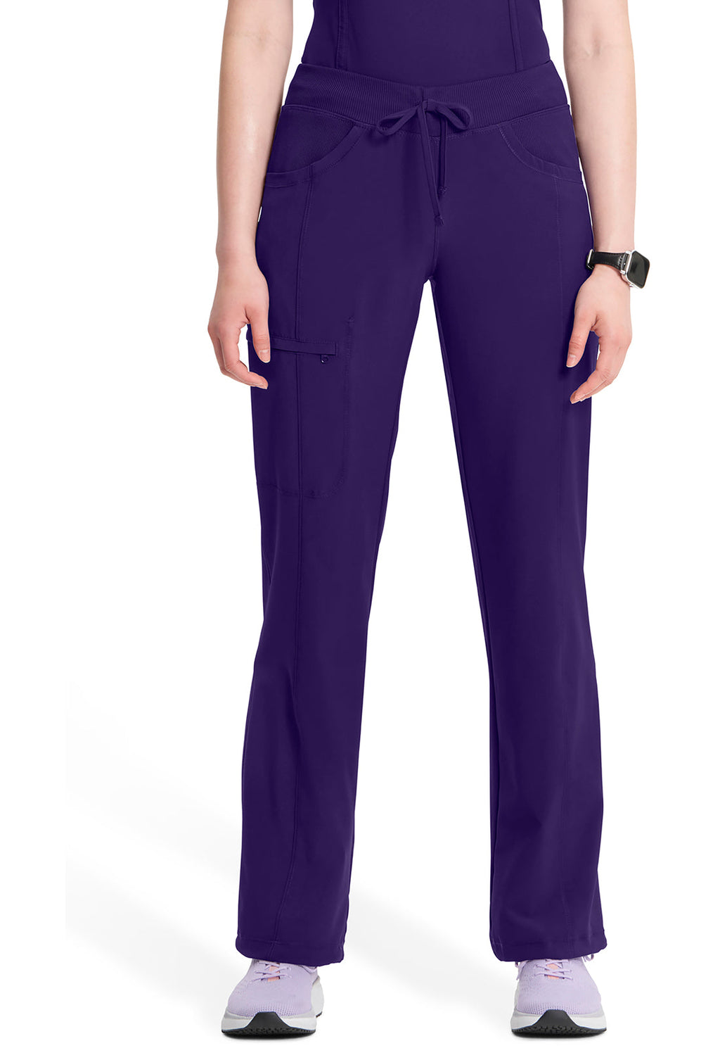 Infinity 1123A Women's Straight Leg Drawstring Scrub Pants Grape