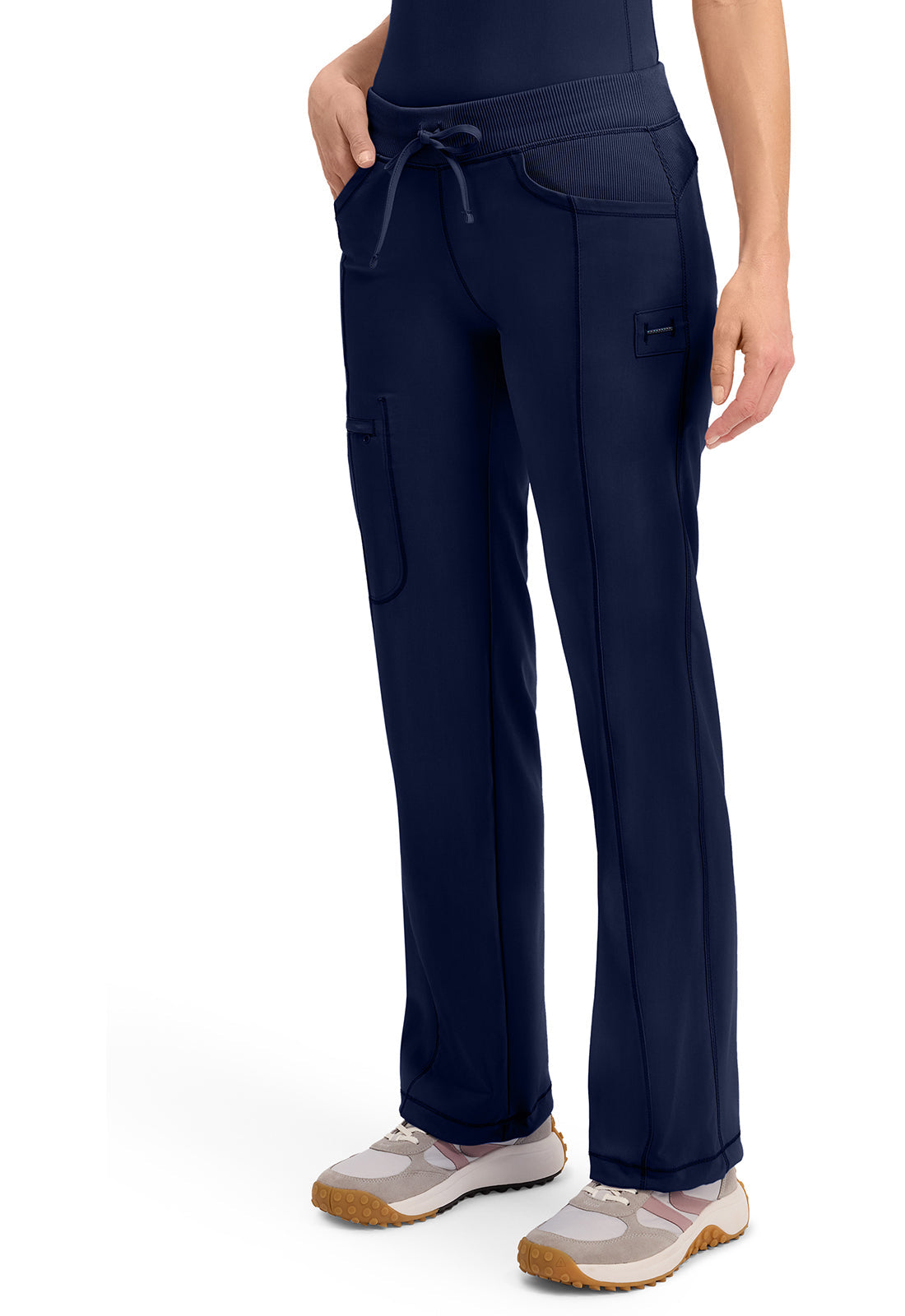 Infinity 1123A Women's Straight Leg Drawstring Scrub Pants Navy