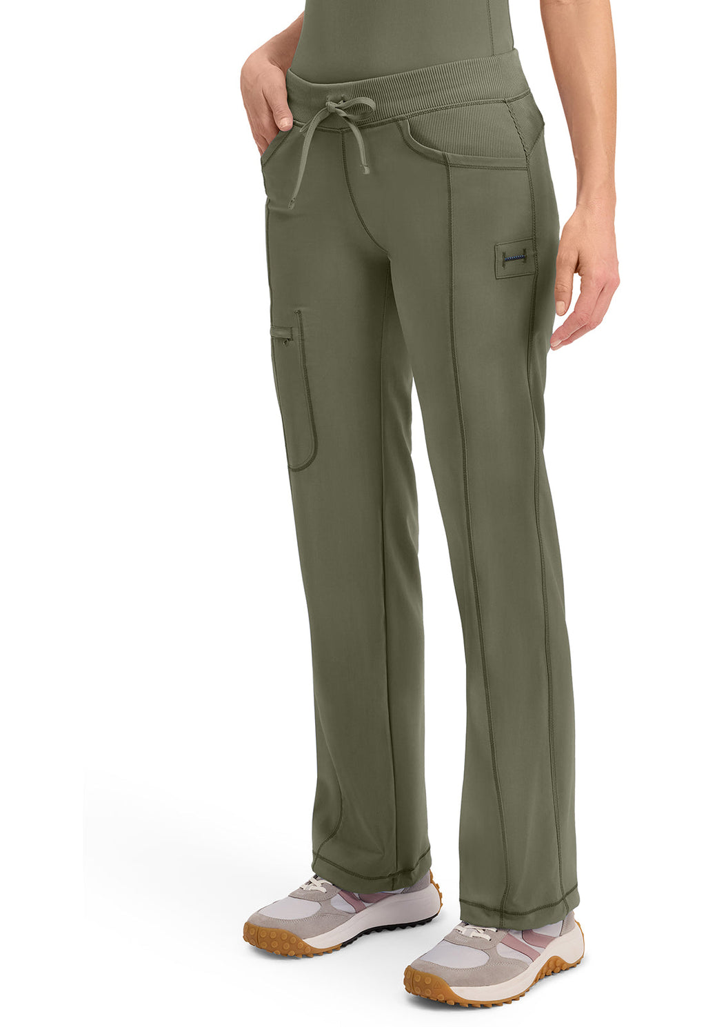 Infinity 1123A Women's Straight Leg Drawstring Scrub Pants Olive