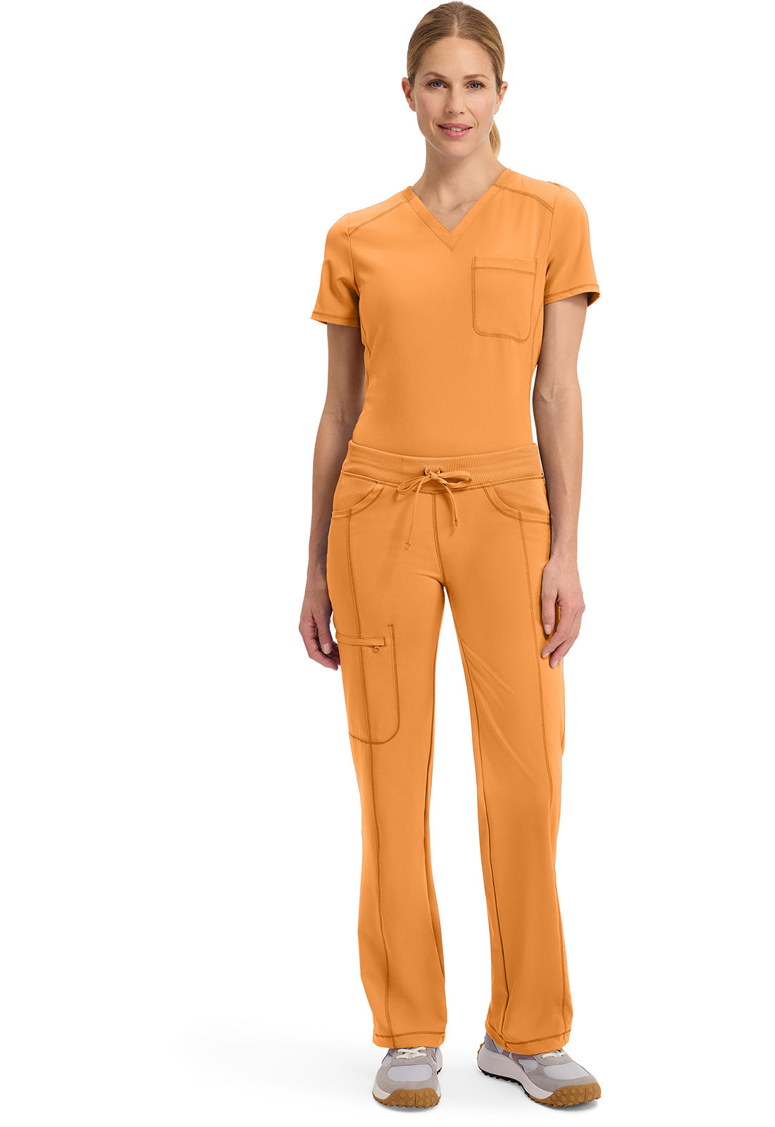 Classics 1123A Straight Leg Drawstring Pants Orange Sunrise