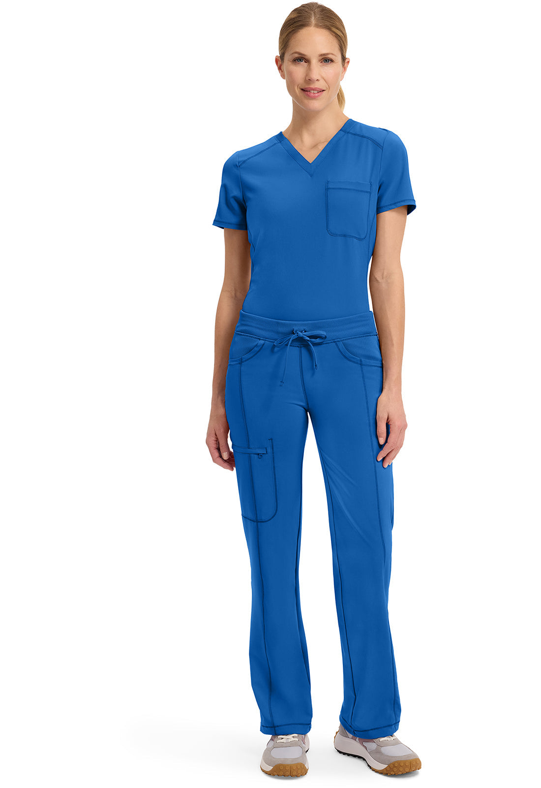 Infinity 1123A Women's Straight Leg Drawstring Scrub Pants Royal