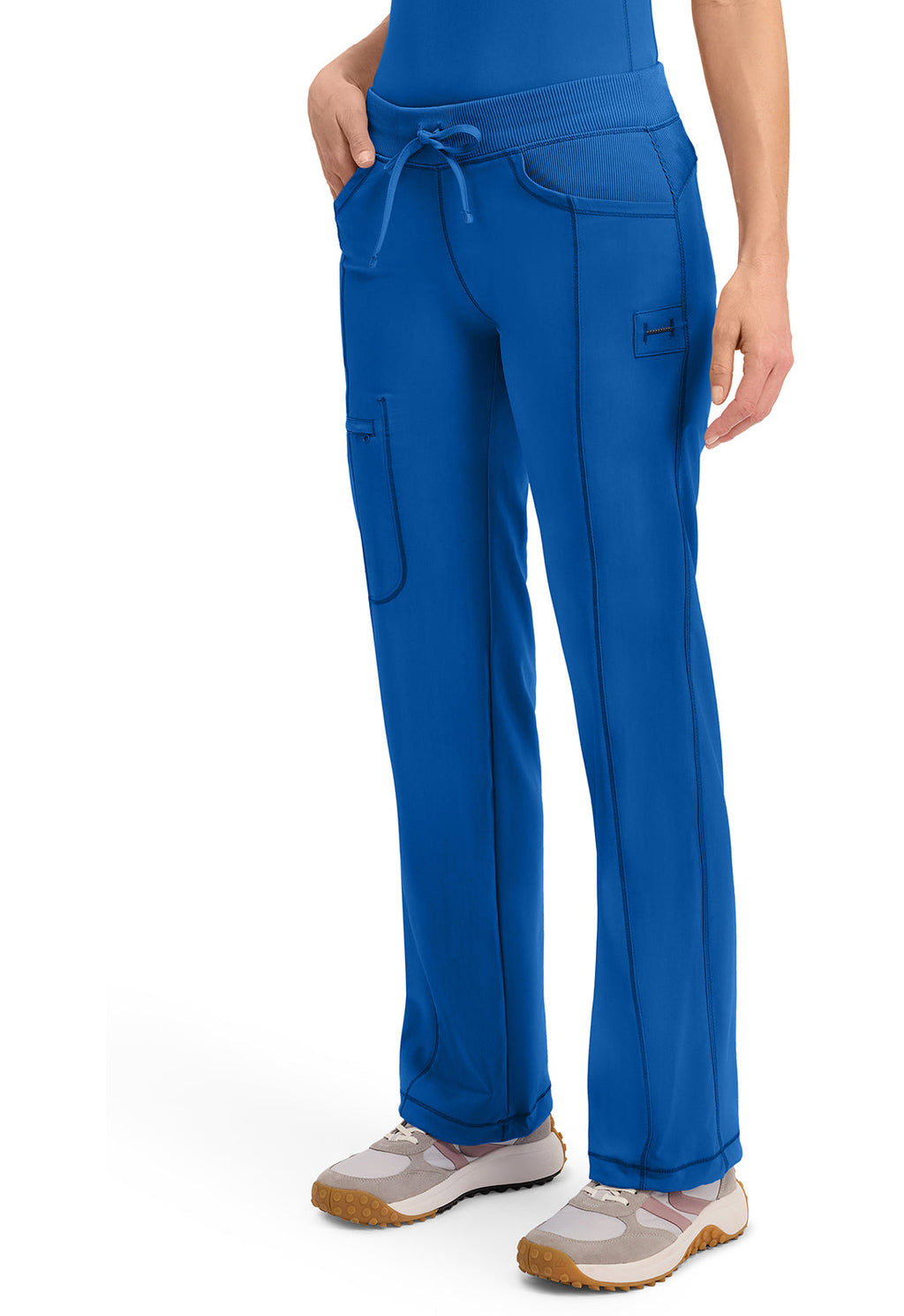 Infinity 1123A Women's Straight Leg Drawstring Scrub Pants Royal