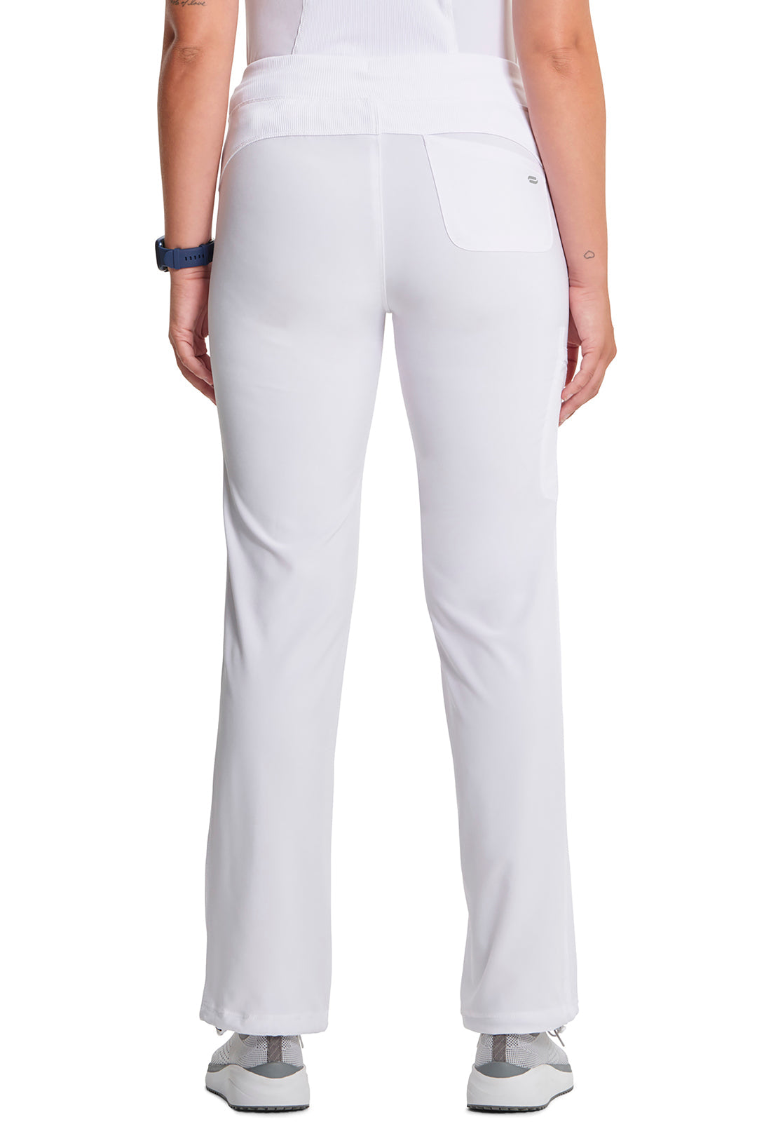 Infinity 1123A Women's Straight Leg Drawstring Scrub Pants White