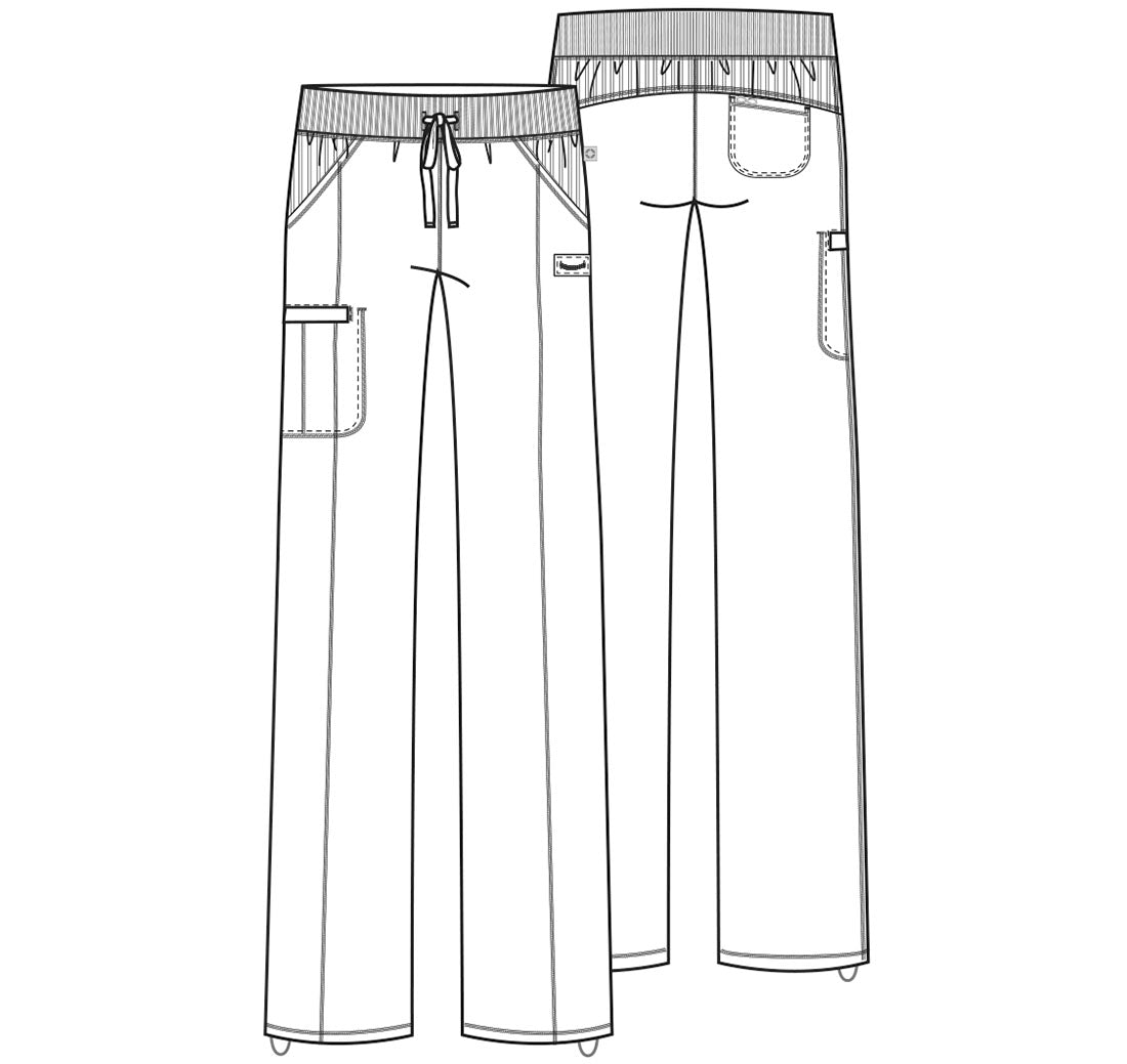 Infinity 1123A Women's Straight Leg Drawstring Scrub Pants White