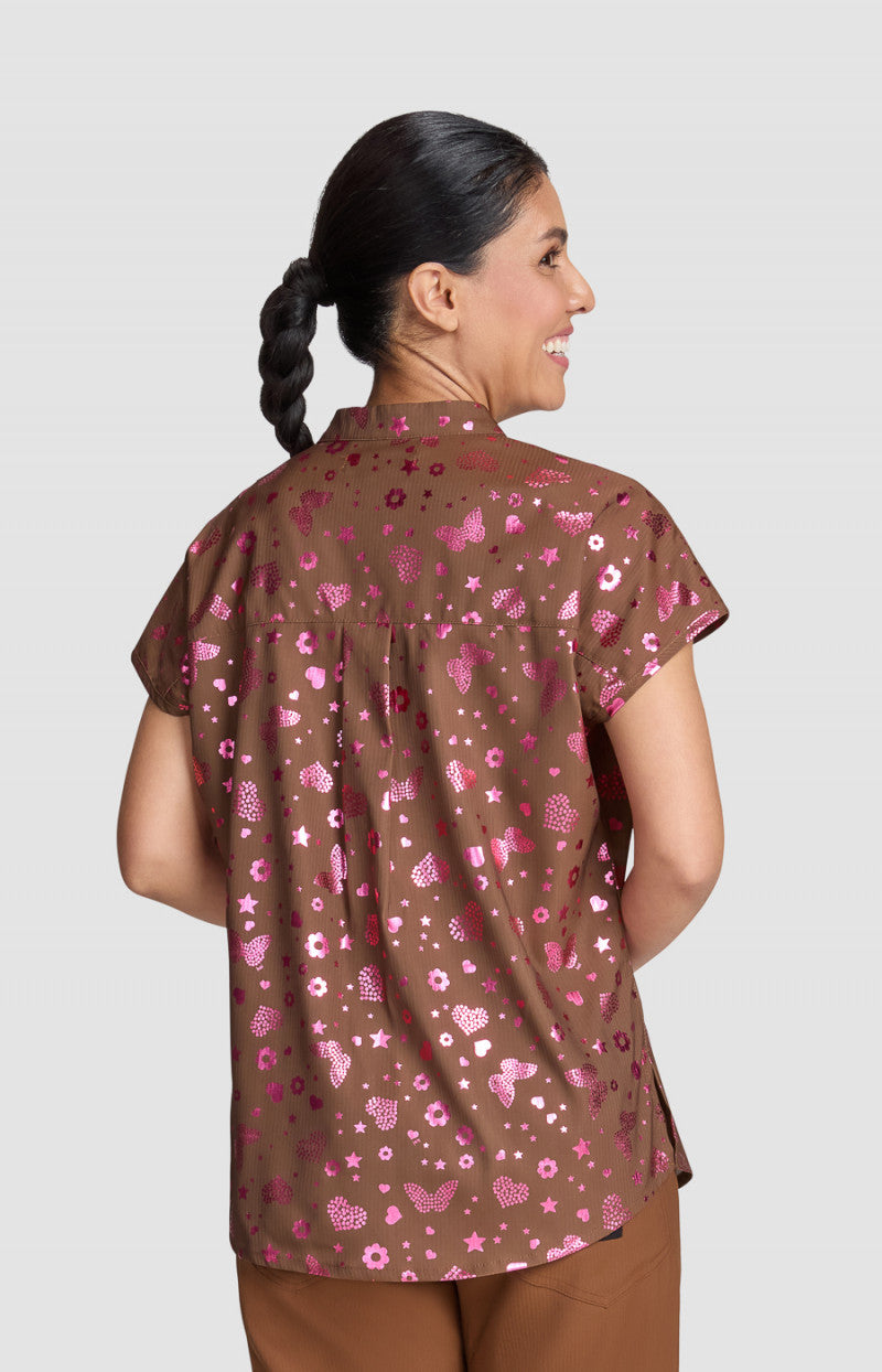 Koi Lite 1141PR Ari Top Iridescent Light Bright Walnut