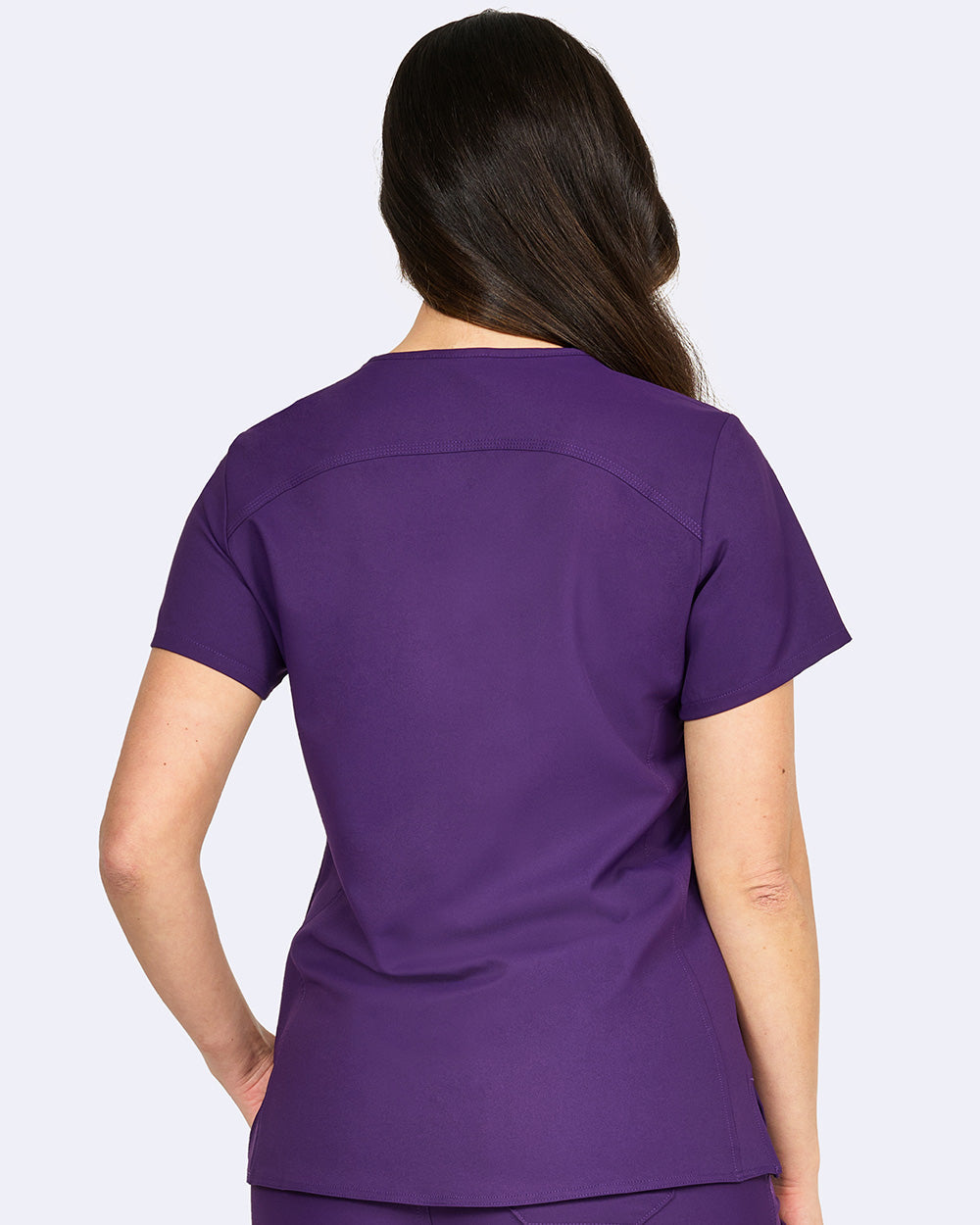 Studio 1165 Focus V-Neck Top Eggplant