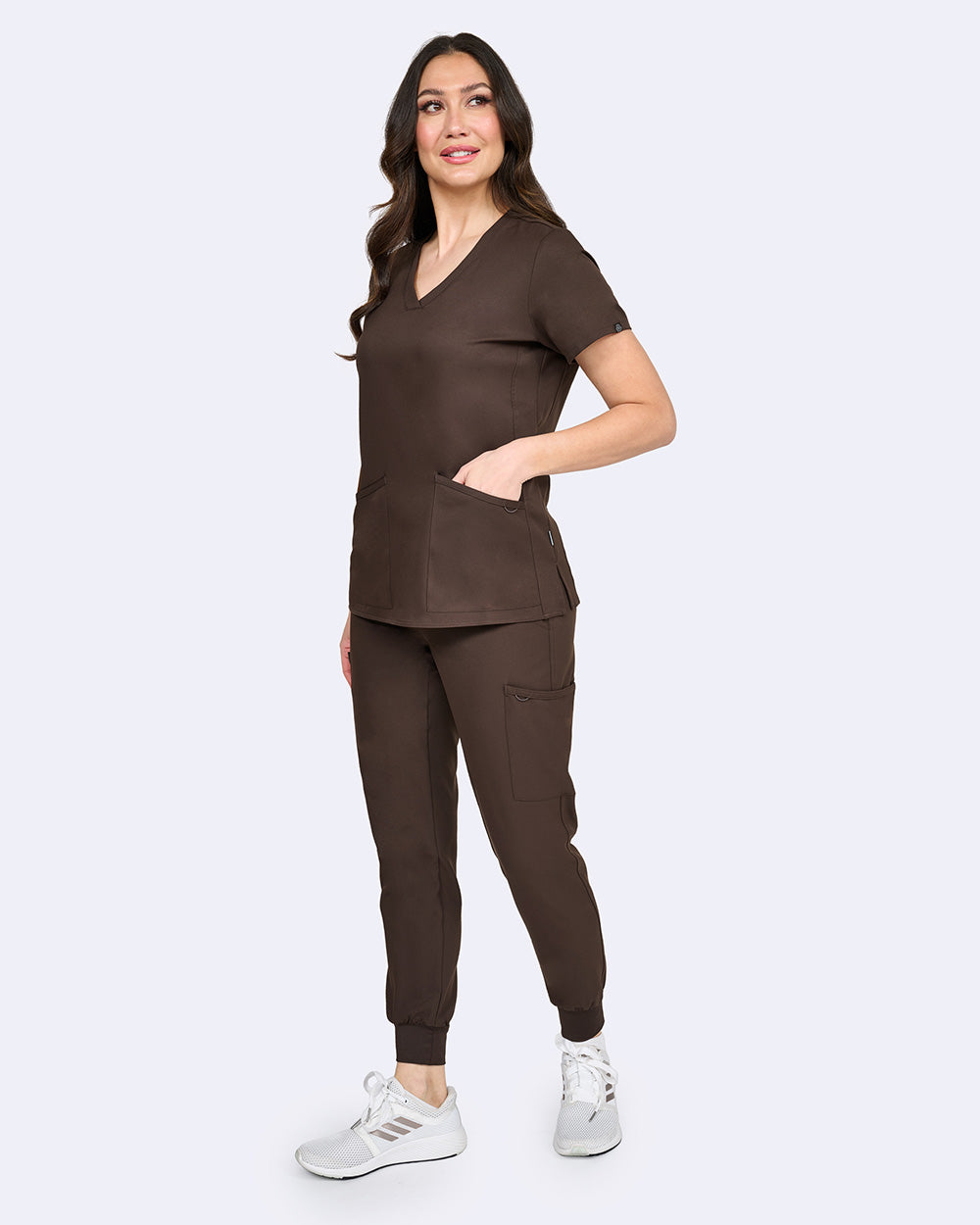 Studio 1165 Focus V-Neck Top Espresso