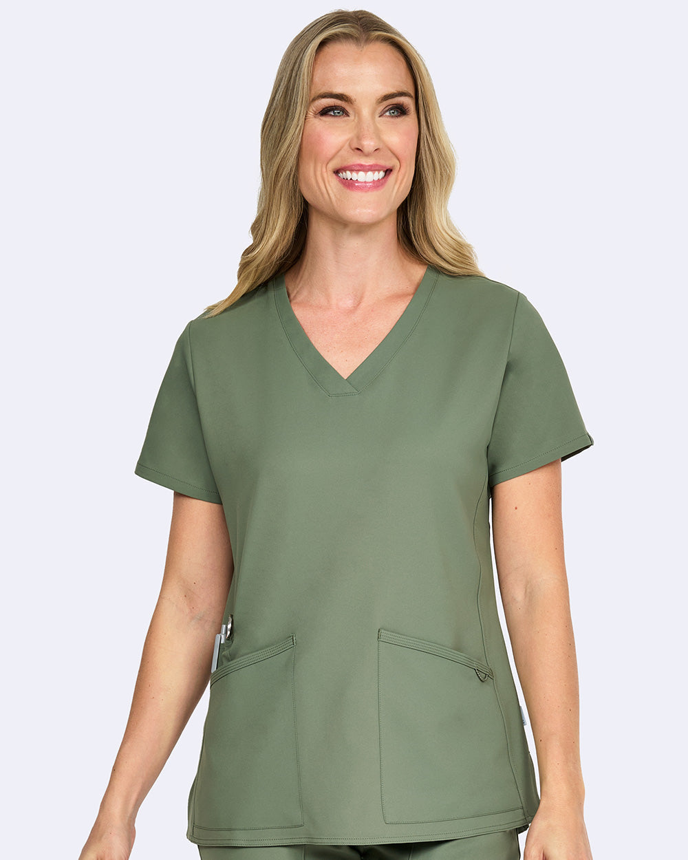 Studio 1165 Focus V-Neck Top Olive