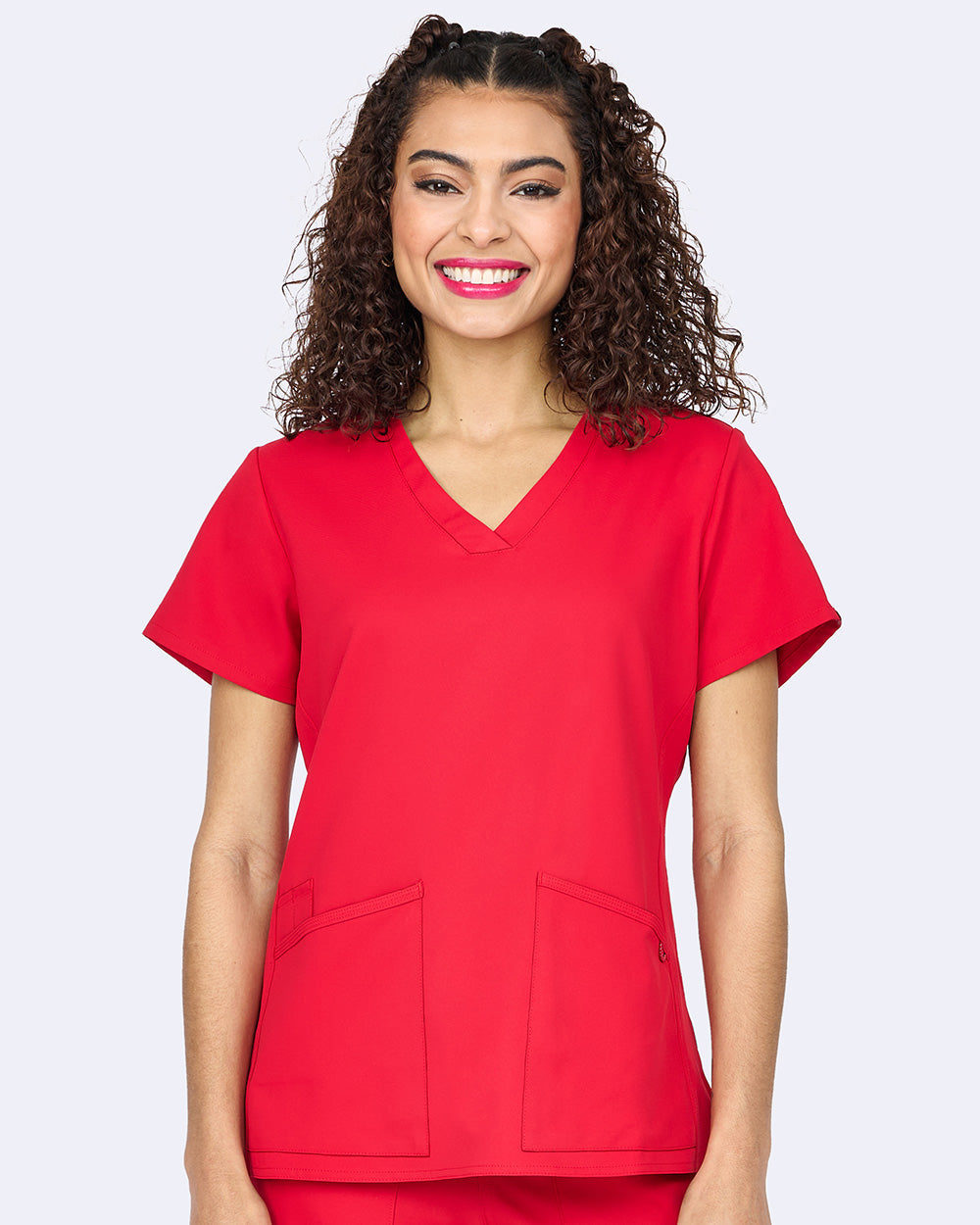 Studio 1165 Focus V-Neck Top Red