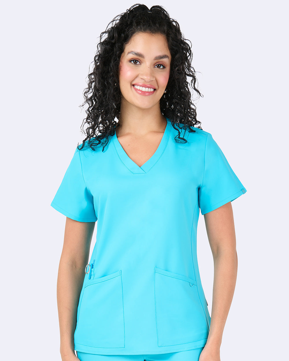 Studio 1165 Focus V-Neck Top Turquoise