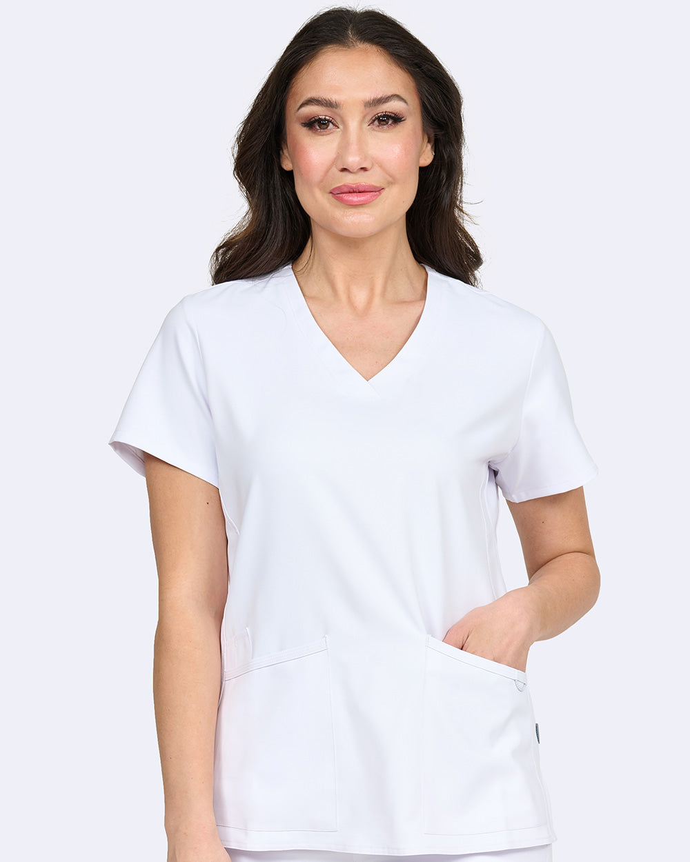 Studio 1165 Focus V-Neck Top White