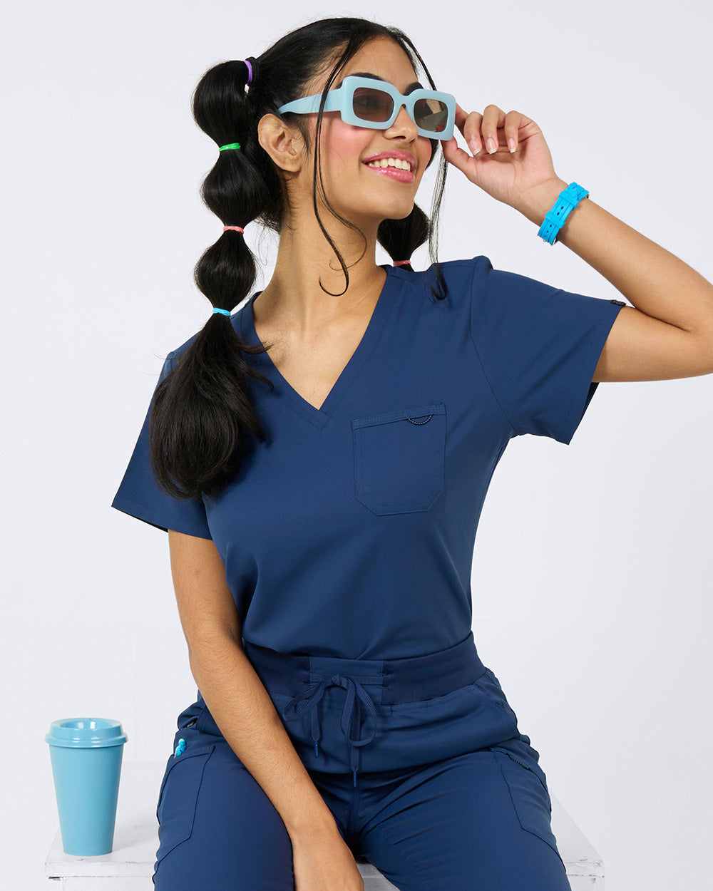 Studio 1169 Elevate Tuck-In Top Navy