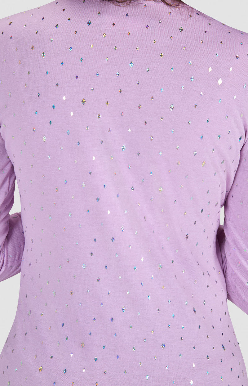 Lite 167PR Tessa Tee Lavender Iridescent Diamond Pattern