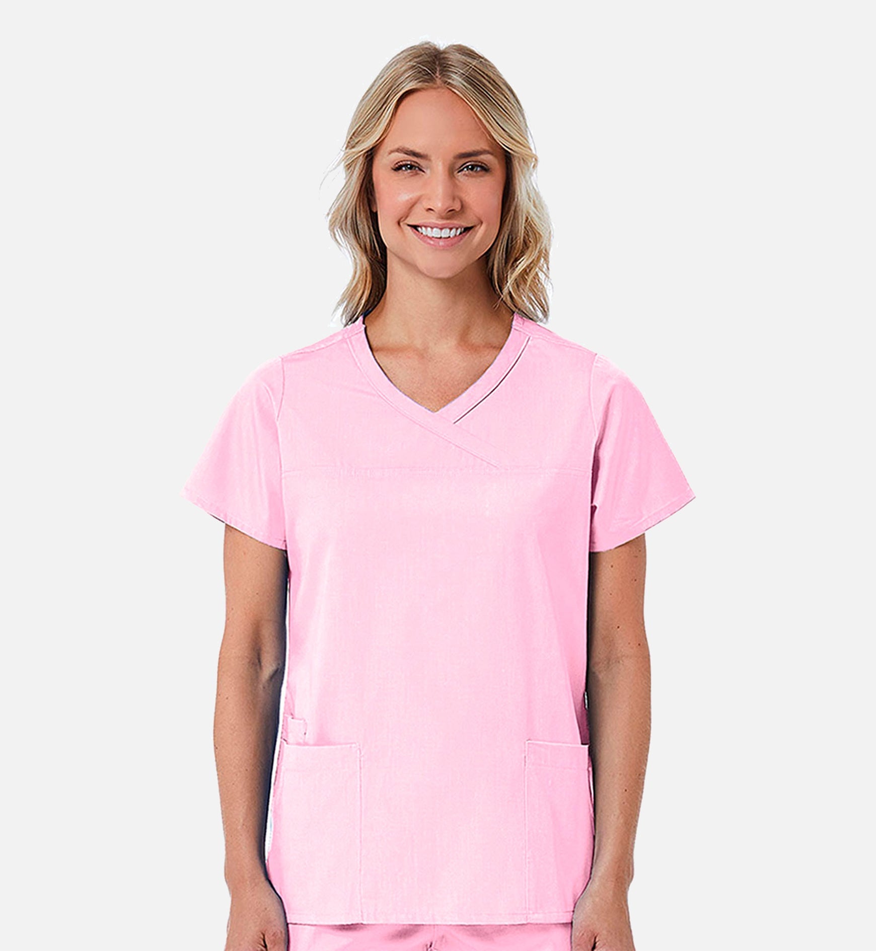 Redpanda 1726 Women's Mock Wrap Top Blush Pink