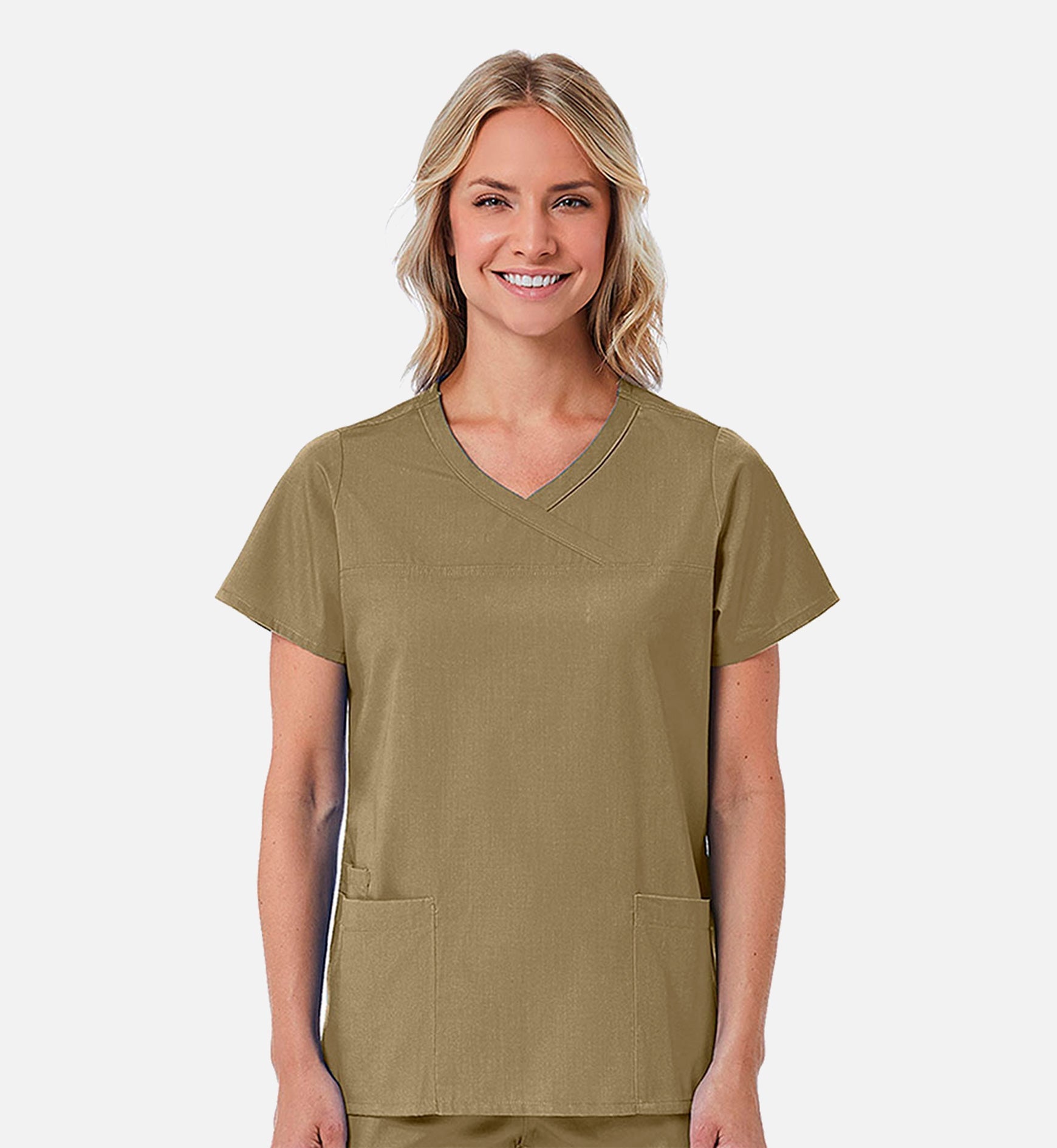 Redpanda 1726 Women's Mock Wrap Top Khaki