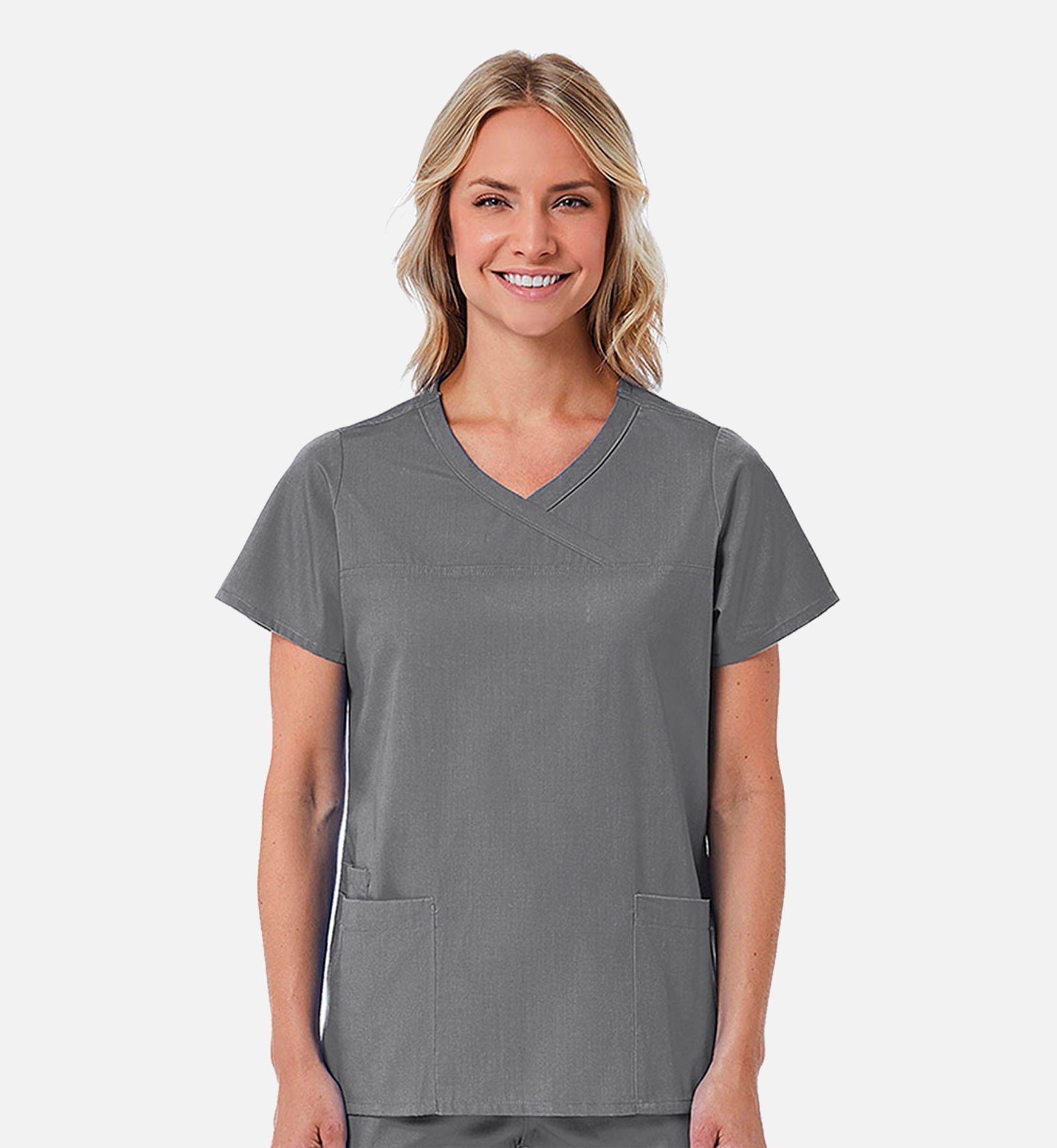Redpanda 1726 Women's Mock Wrap Top Pewter