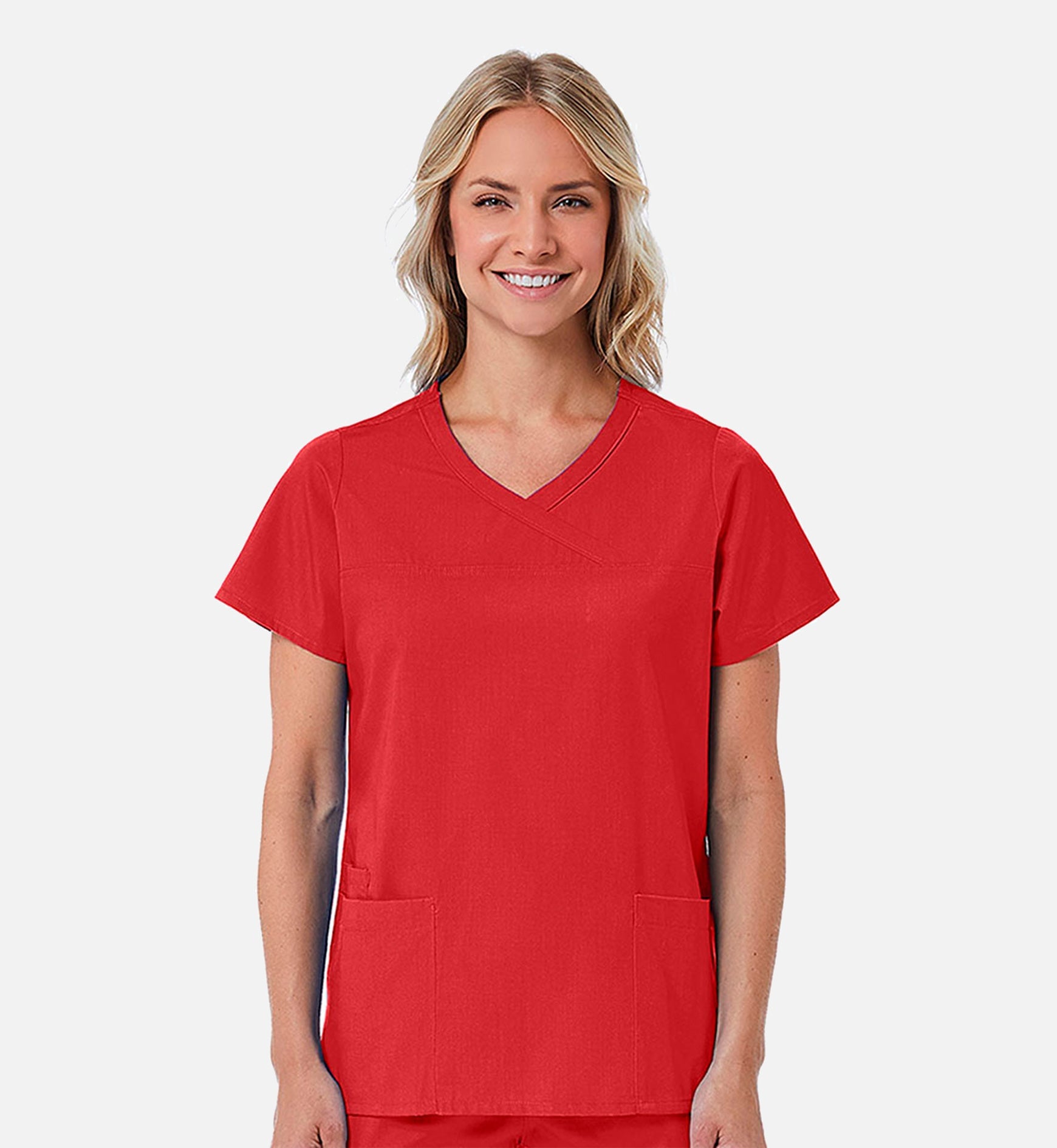 Redpanda 1726 Women's Mock Wrap Top Red