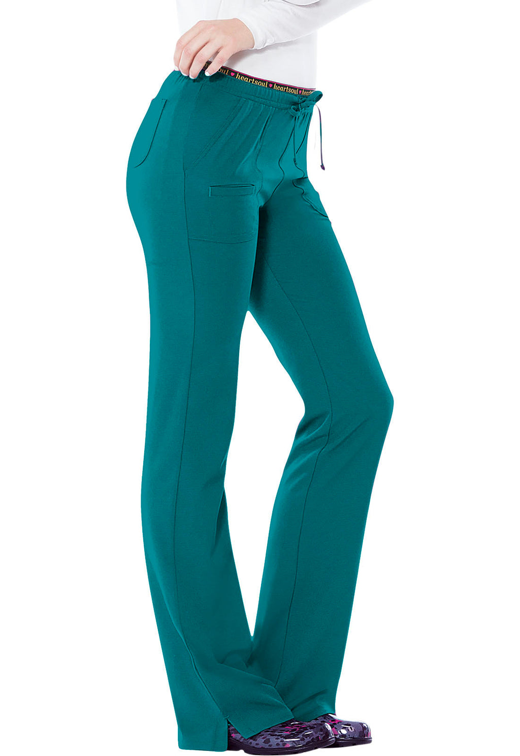 Break on Through 20110 Low Rise Drawstring Pants Teal Blue