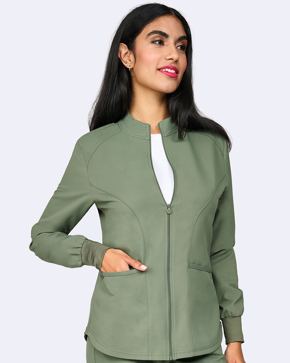 Studio 2056 Comfort Warm Up Jacket Olive