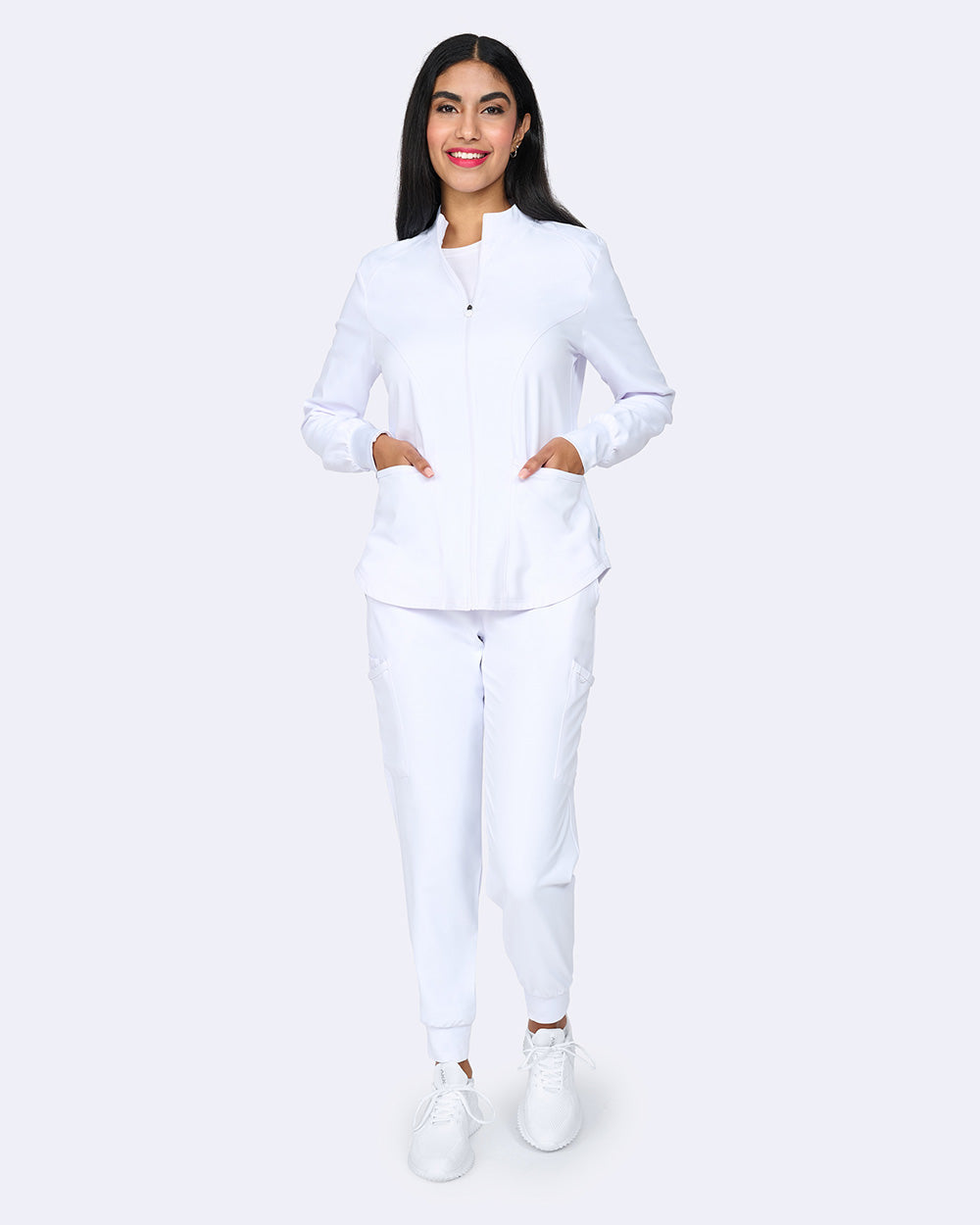 Studio 2056 Comfort Warm Up Jacket White