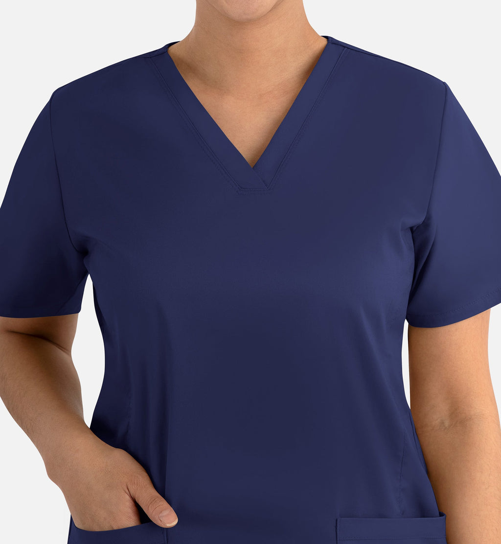 Blossom Signature 2100 Ladies Basic V-Neck Top Real Navy