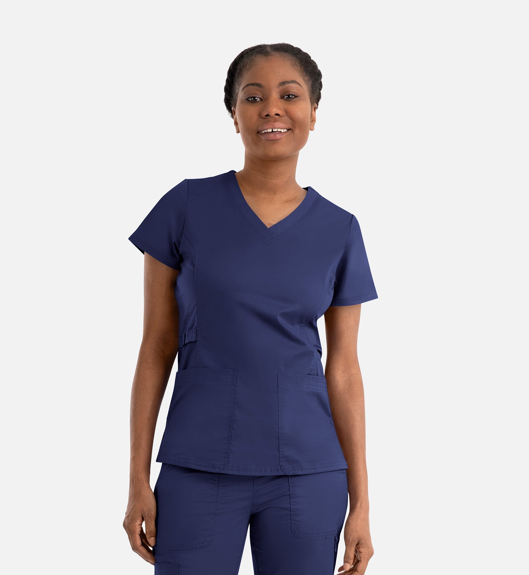 Blossom Signature 2101 Ladies Functional V-Neck Top Real Navy